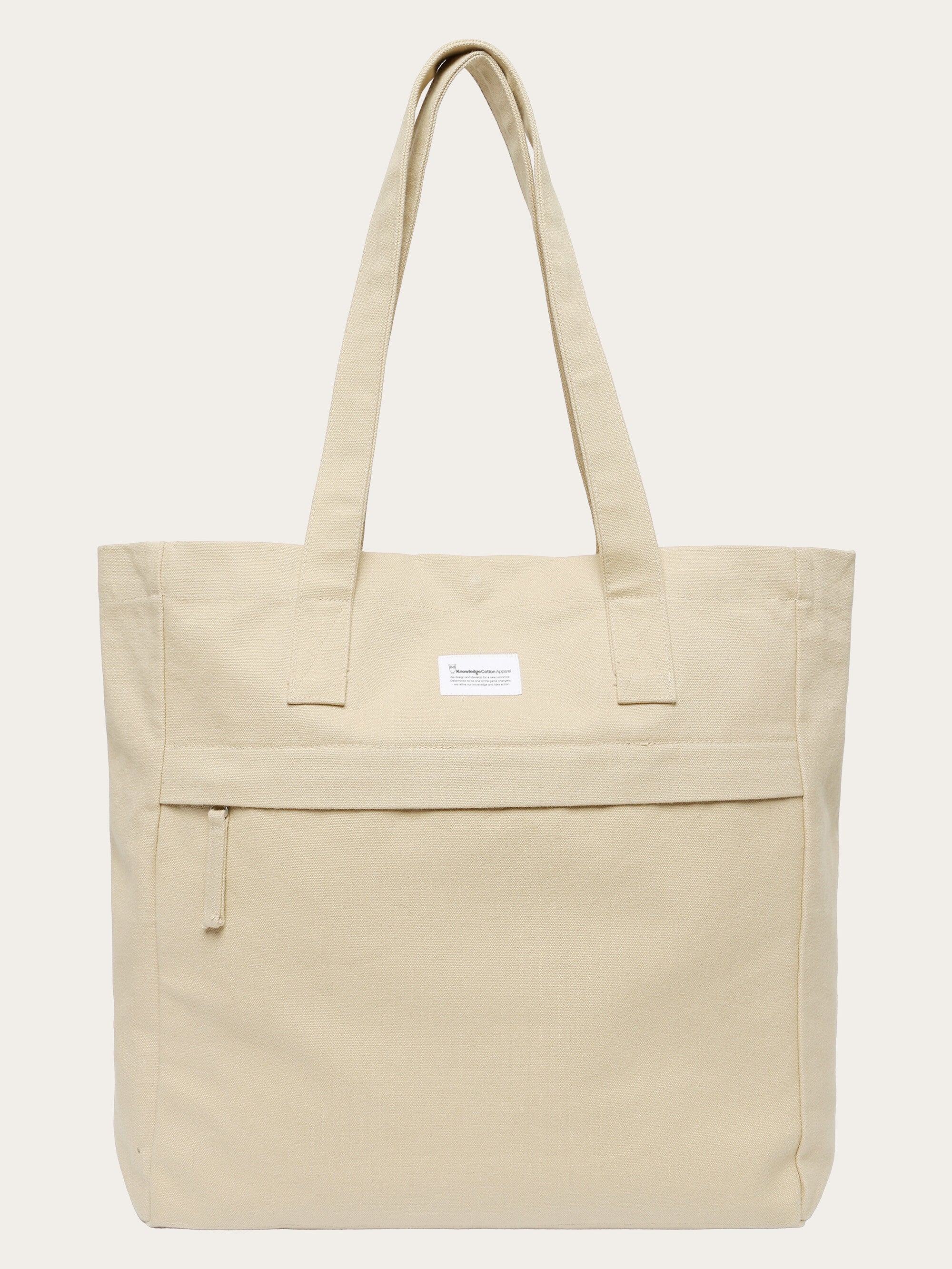 Buy Canvas tote bag GOTS Vegan Light feather gray from KnowledgeCotton Apparel