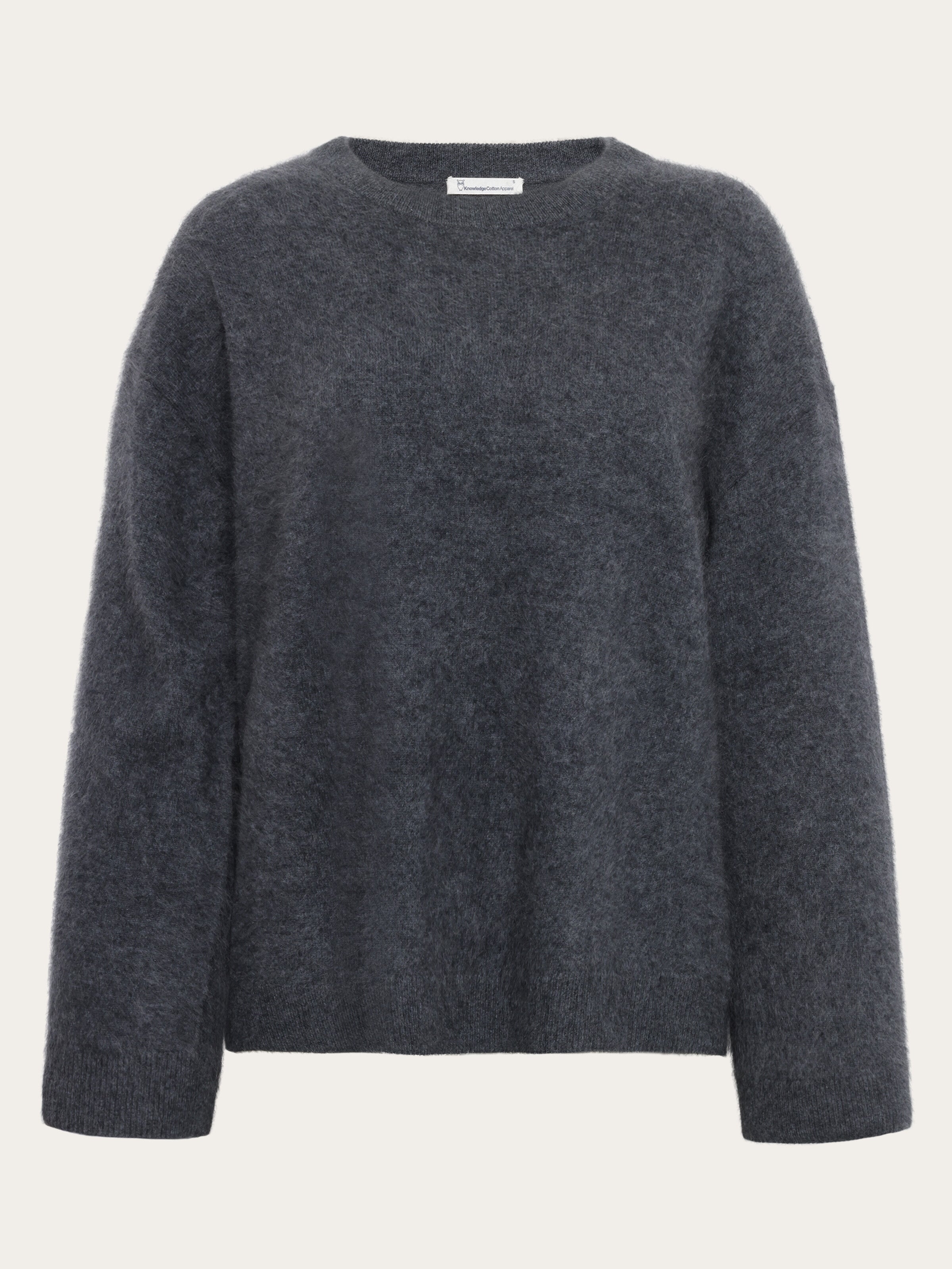 Cashmere Crew Neck Knit RWS - Dark Grey Melange