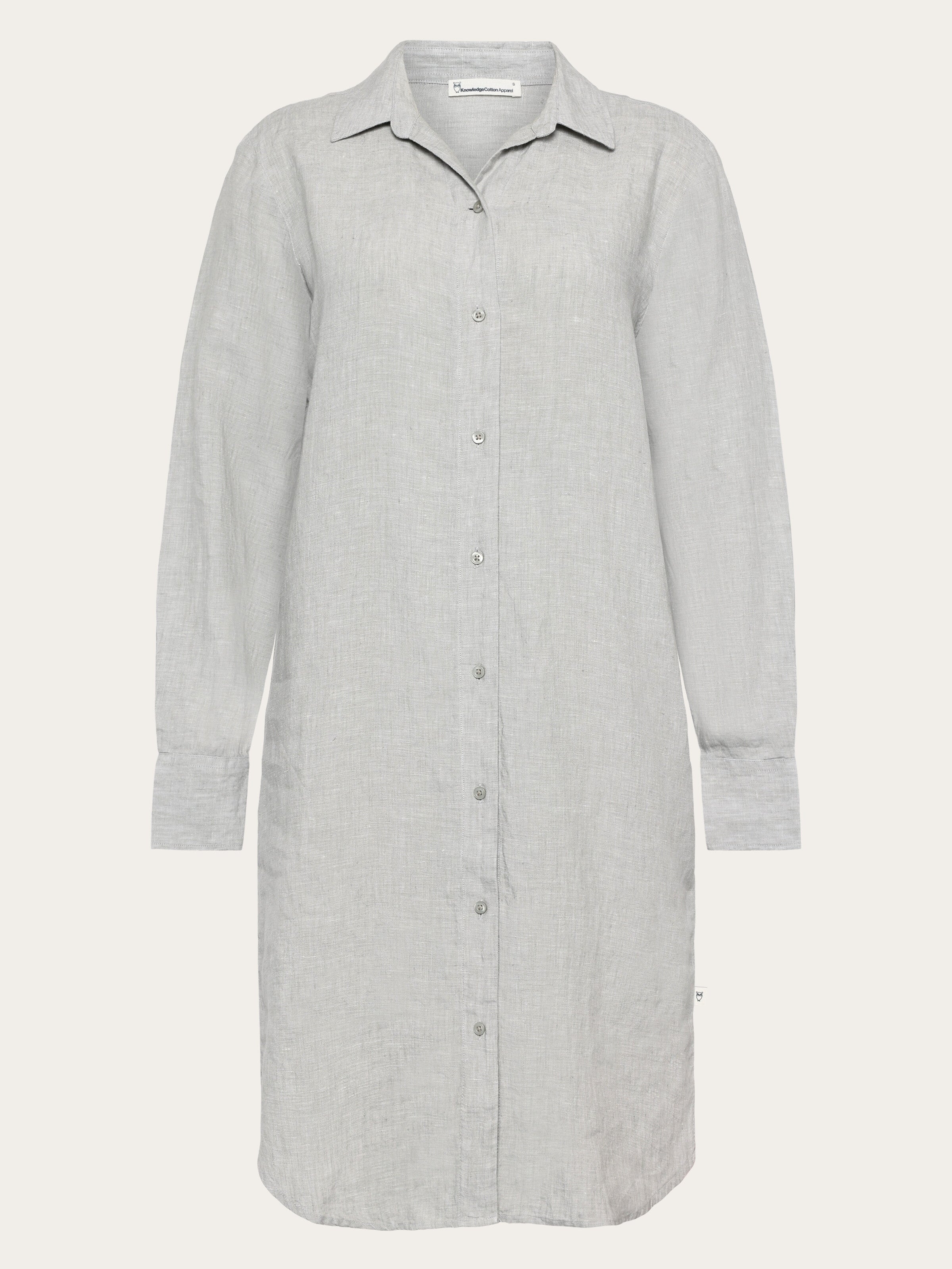 knee length dresses for ladies Classic linen dress - Ultimate Grey