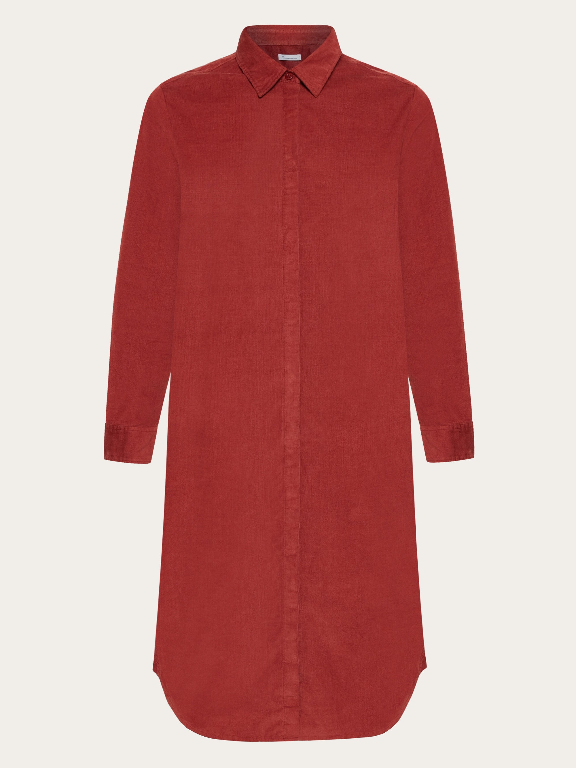 Corduroy shirt dress Fired Brick
