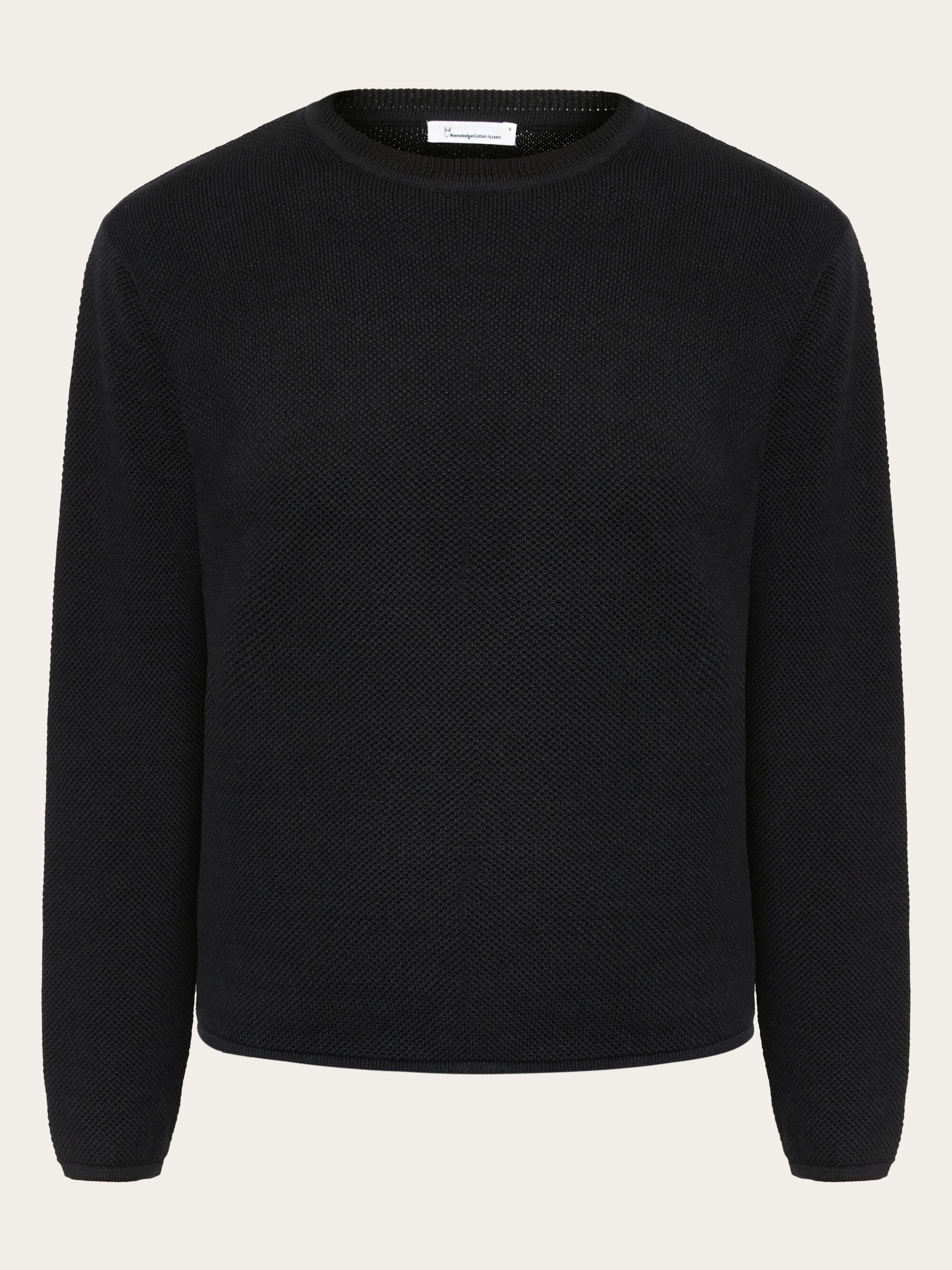 Cotton micro bubble crew neck knit - Regenerative Organic