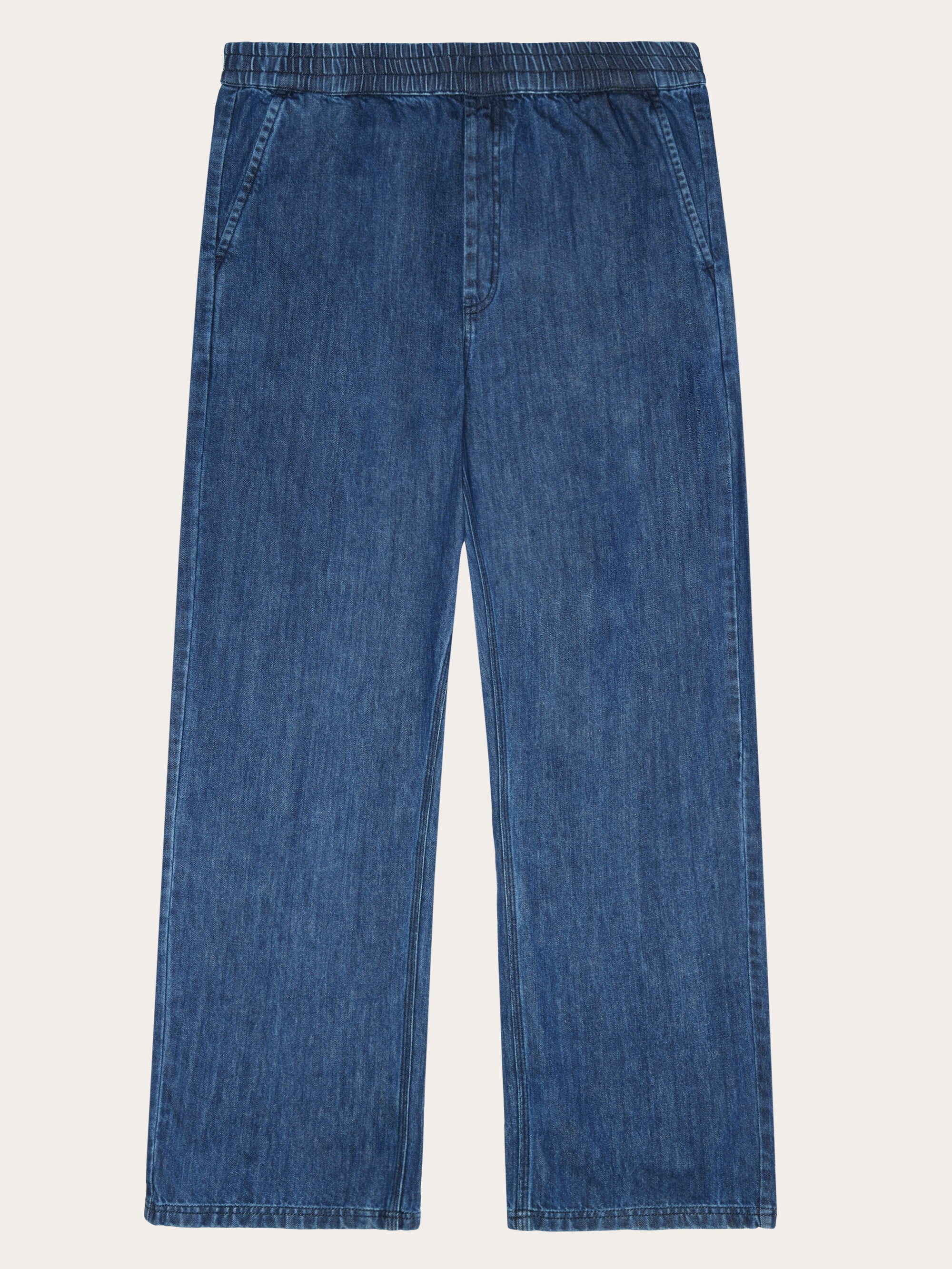 Buy FIG loose denim pants - GOTS/Vegan - Dark Blue denim - from  KnowledgeCotton Apparel®