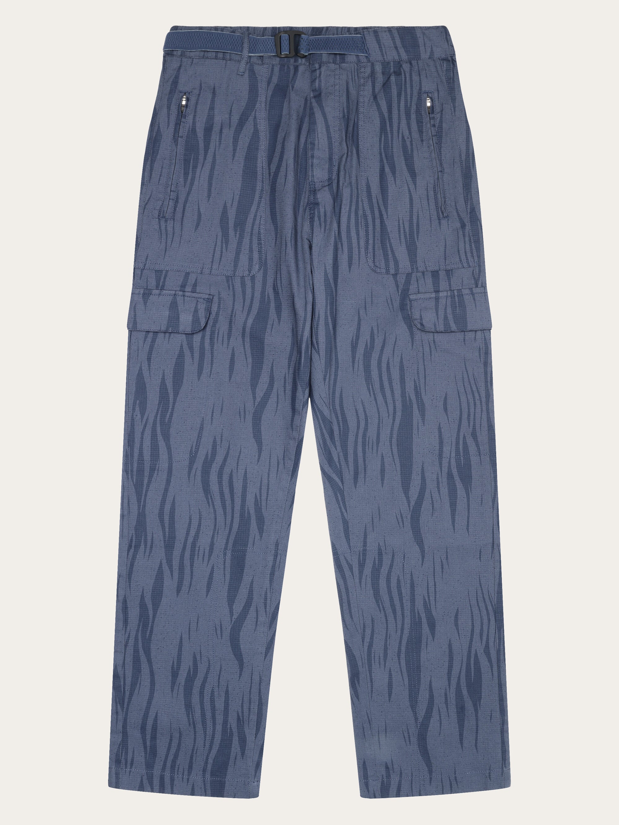 FLINT ripstop Northern Lights twill belt cargo pants - GOTS/Vegan - Bl