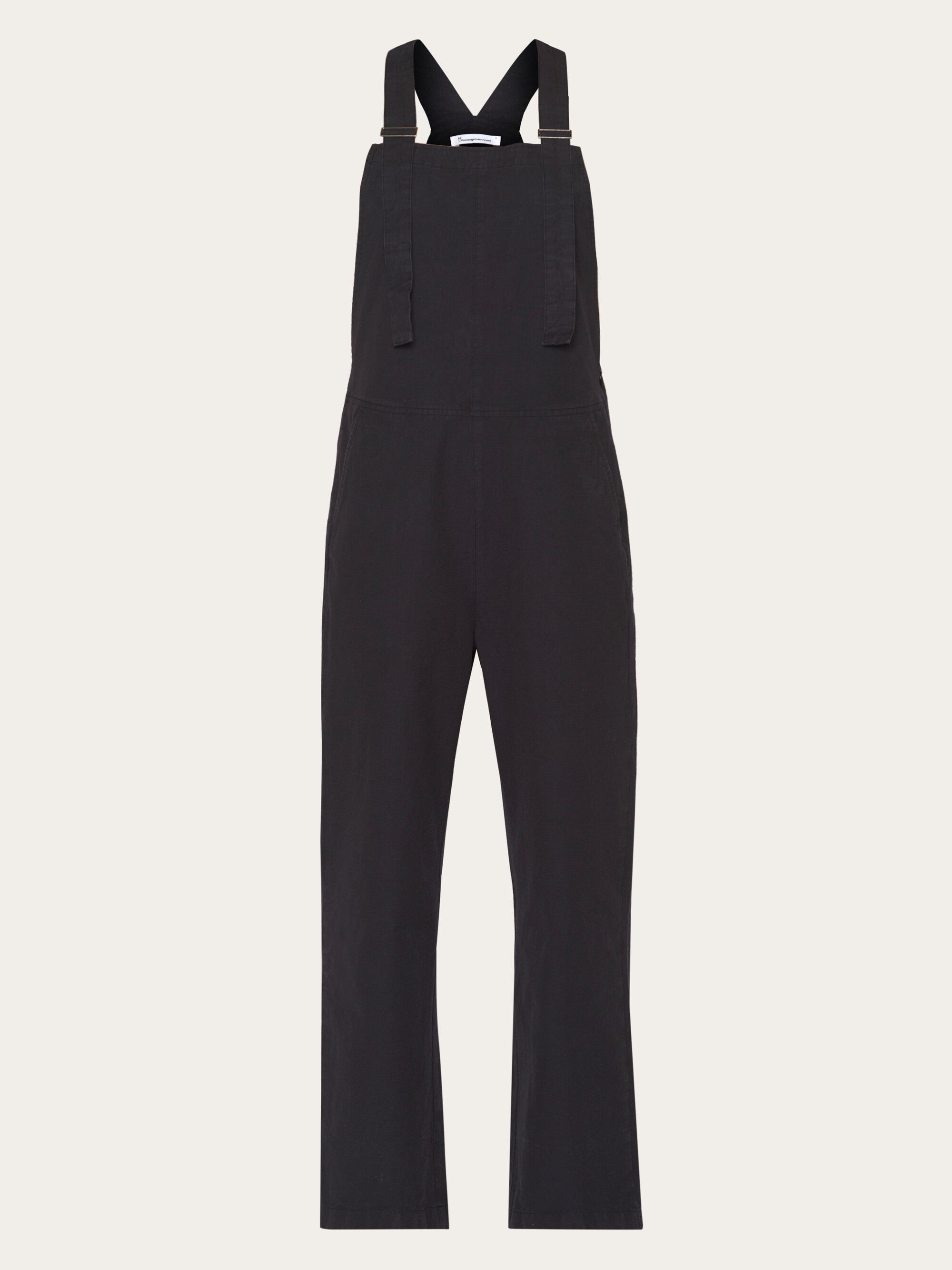 Buy GALE straight slub yarn jumpsuit GOTS Vegan Black Jet from KnowledgeCotton Apparel