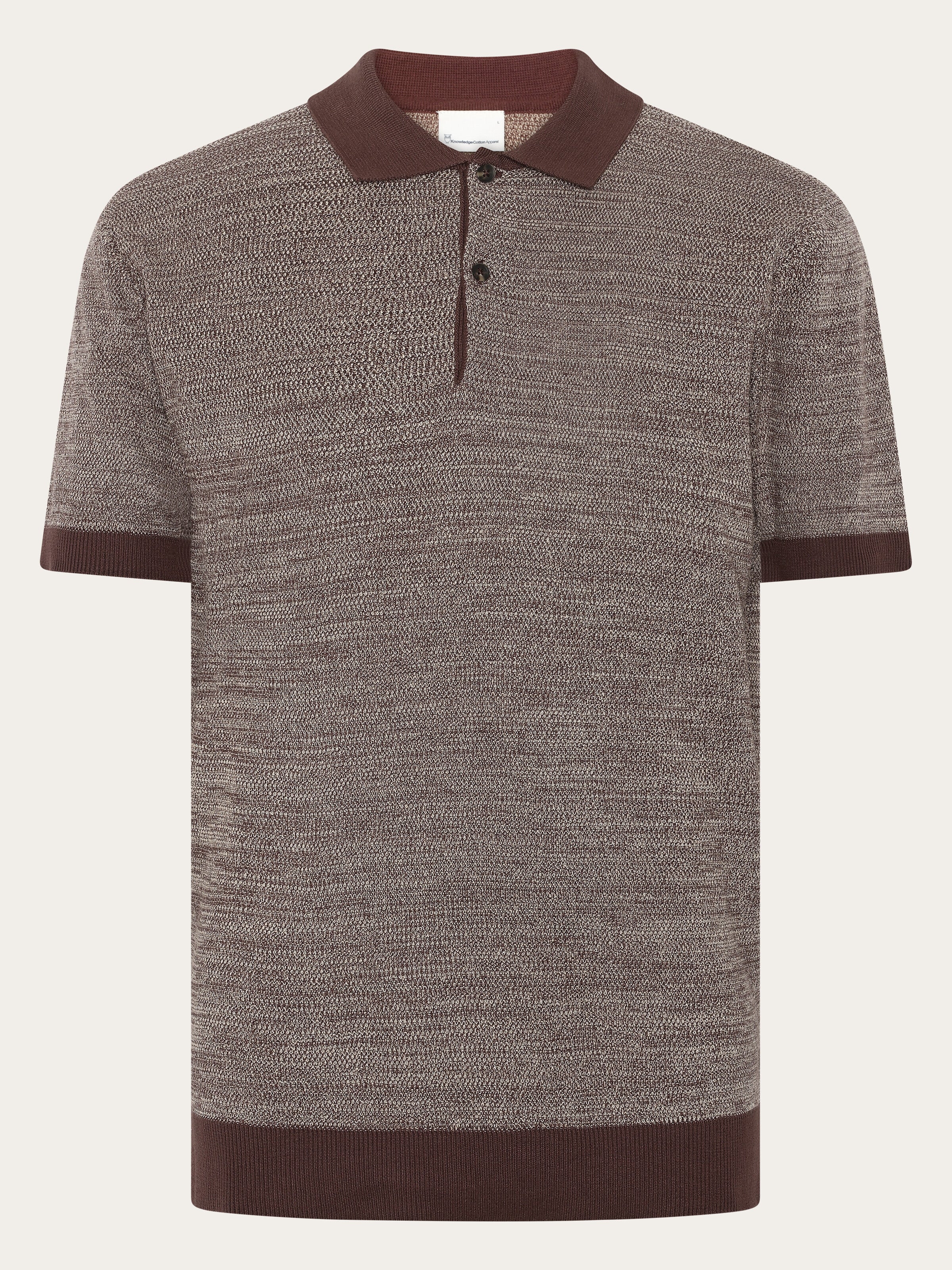 Knitted polo - Shaved Chocolate