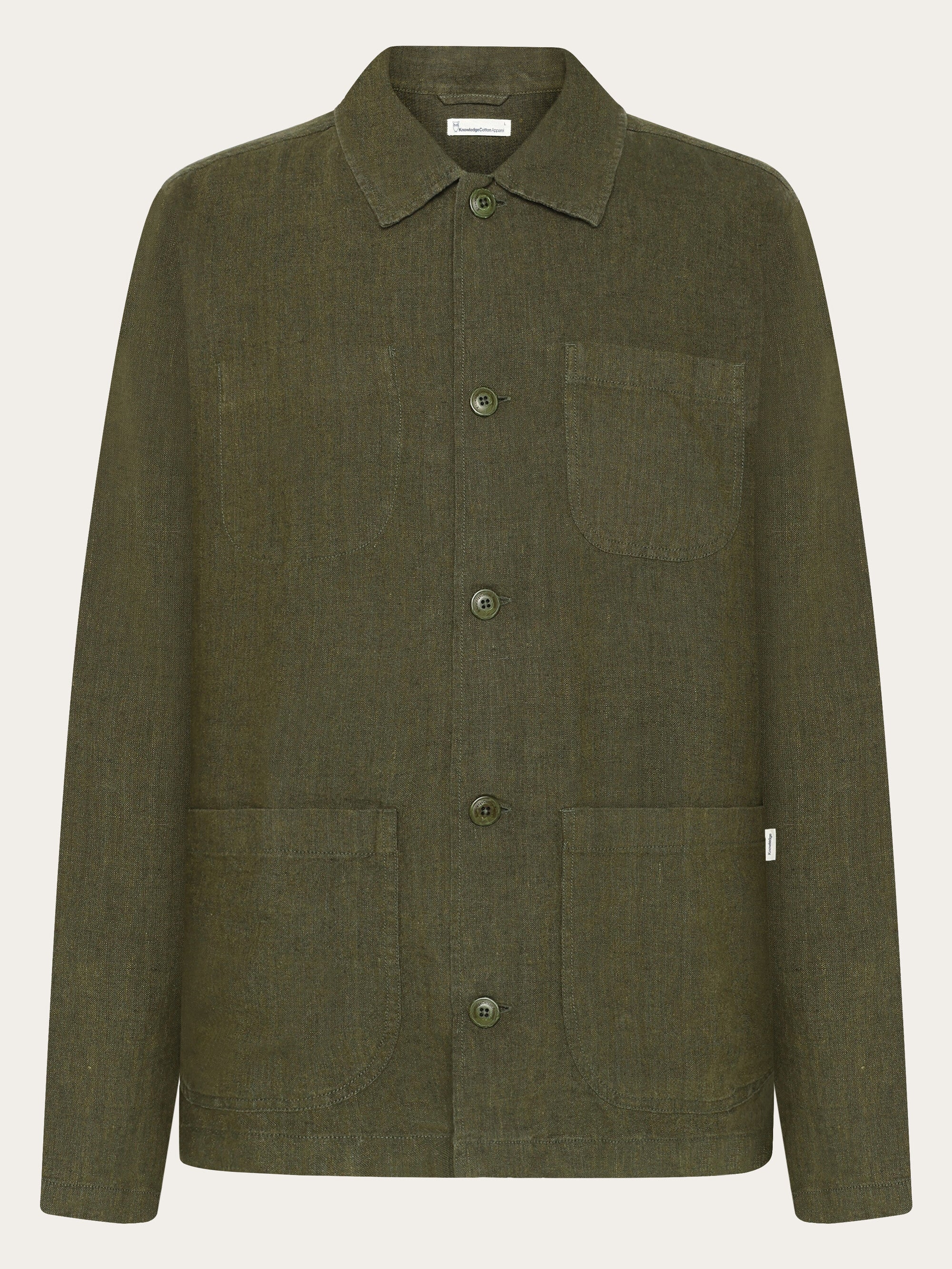 Linen overshirt - Burned Olive