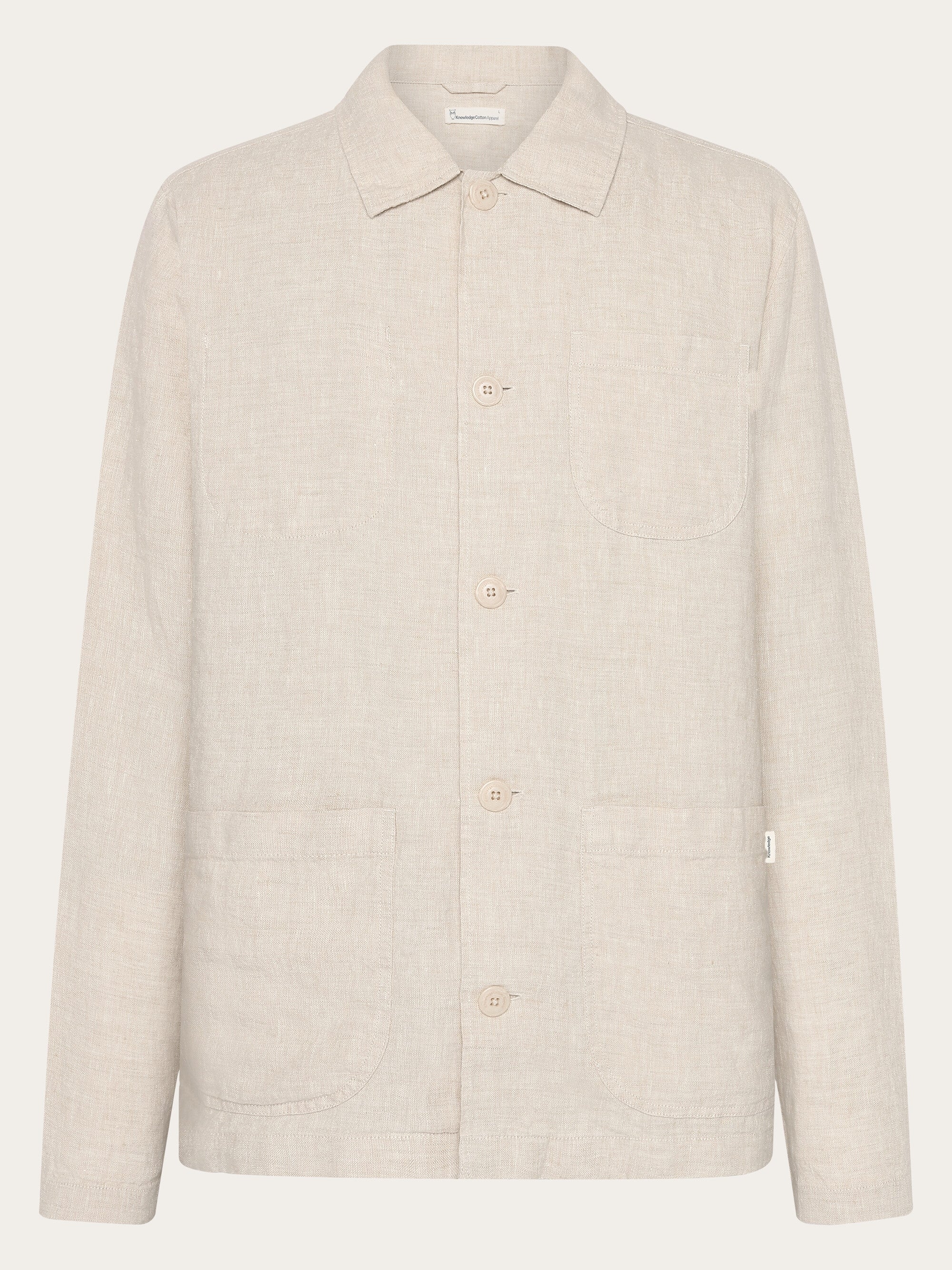 Linen overshirt - Yarndyed - Light feather gray