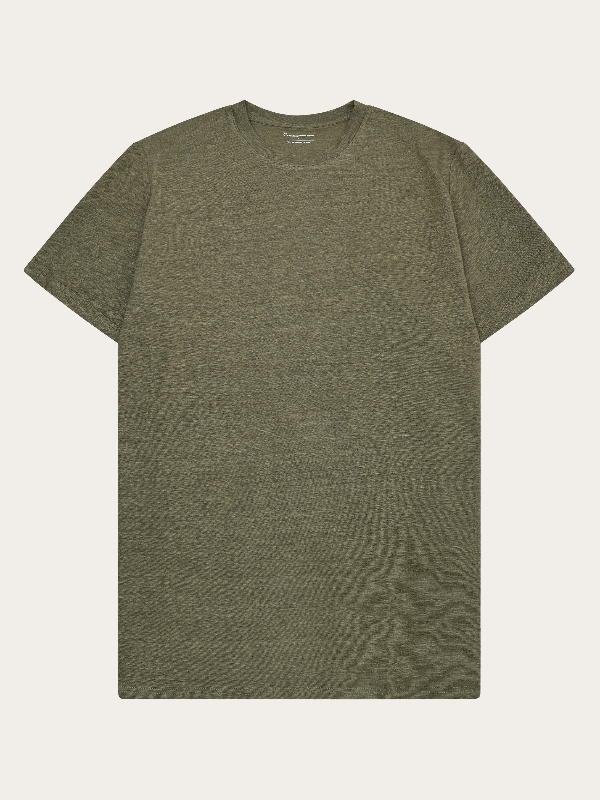 Linen t-shirt - Burned Olive