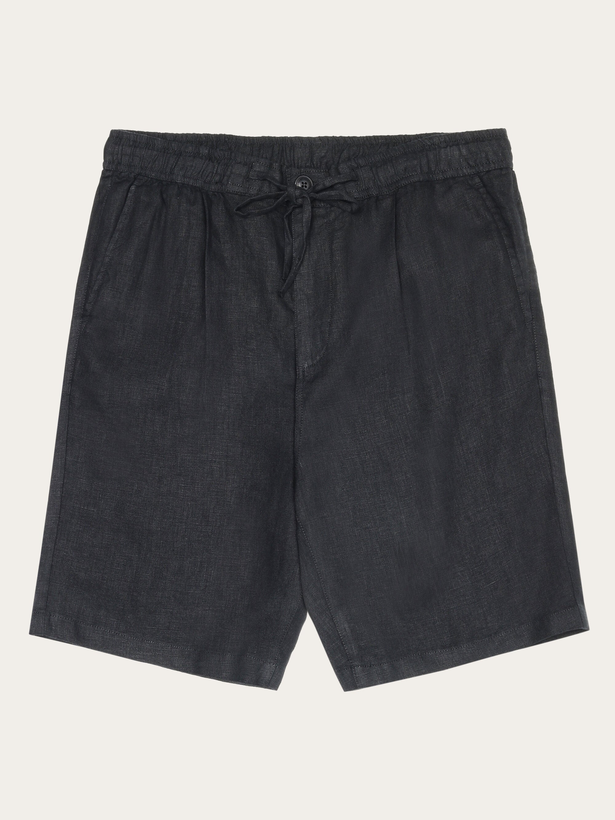 black dress shorts KnowledgeCotton Apparel Men's Loose Linen Shorts