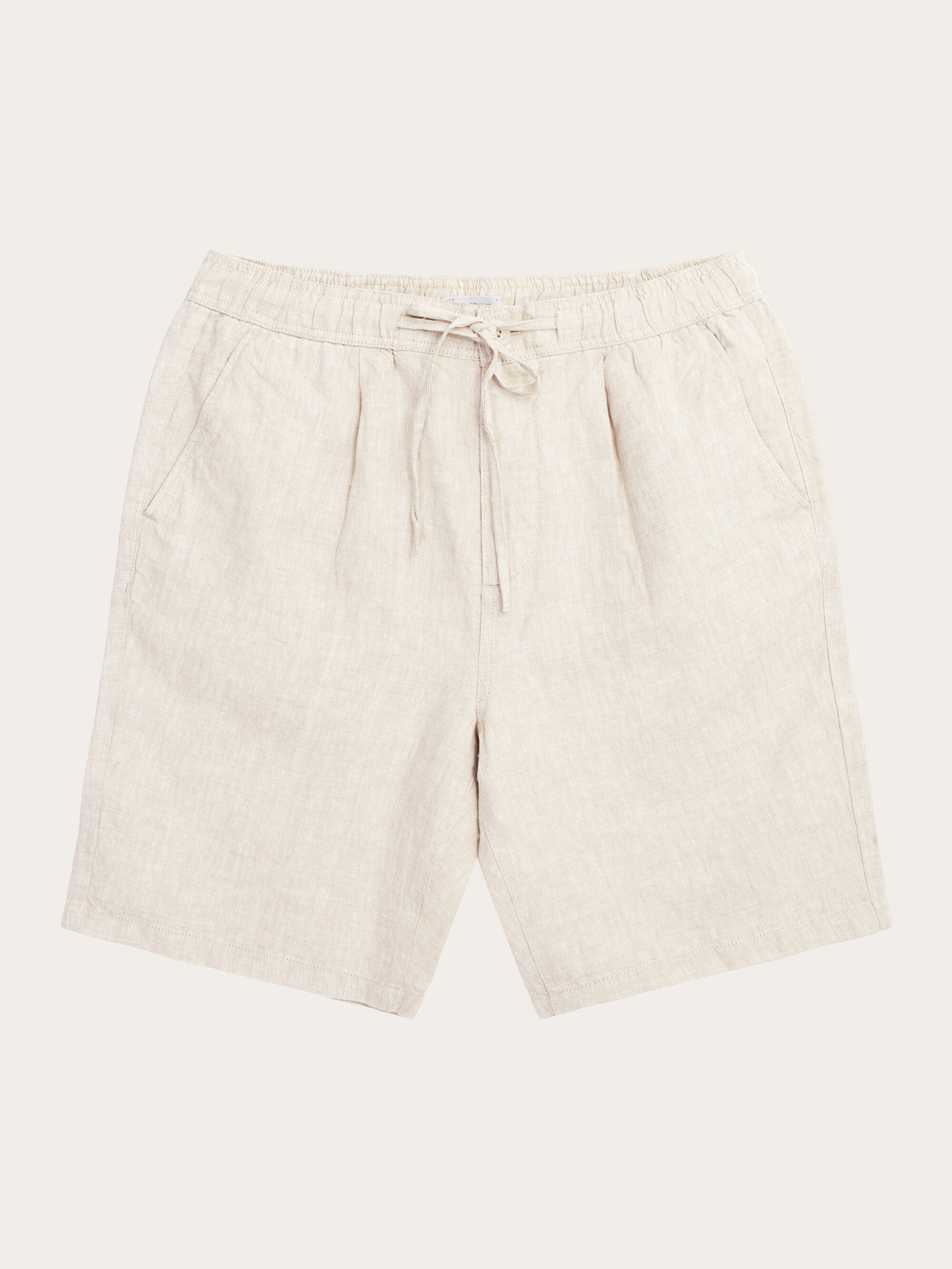 Loose Linen shorts - Yarndyed - Light feather gray