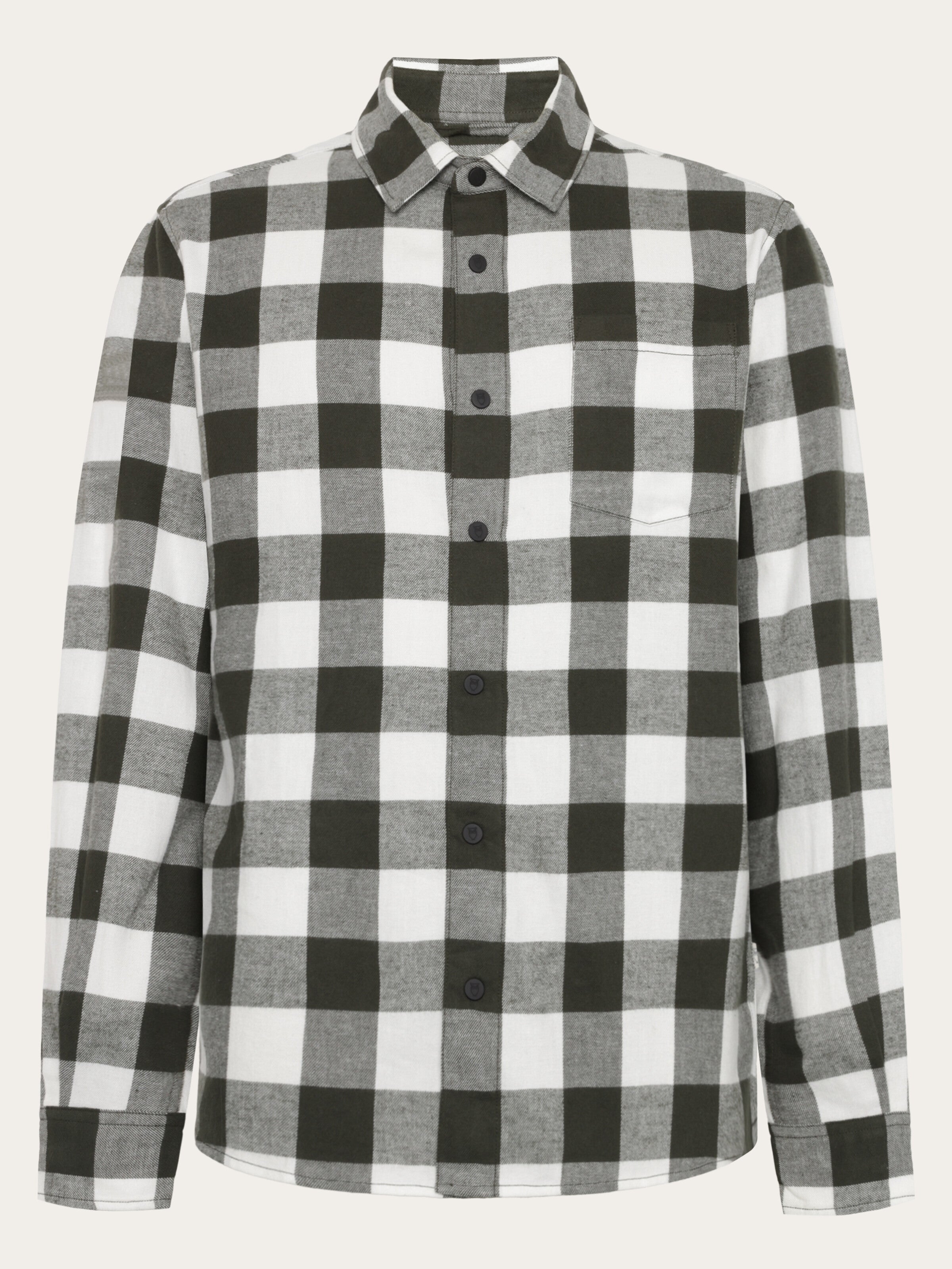 トップス DALL ESSENTIAL LOGO CHECKED SHIRT Organic Cotton Checked Flannel Shirt GOTS - Green check