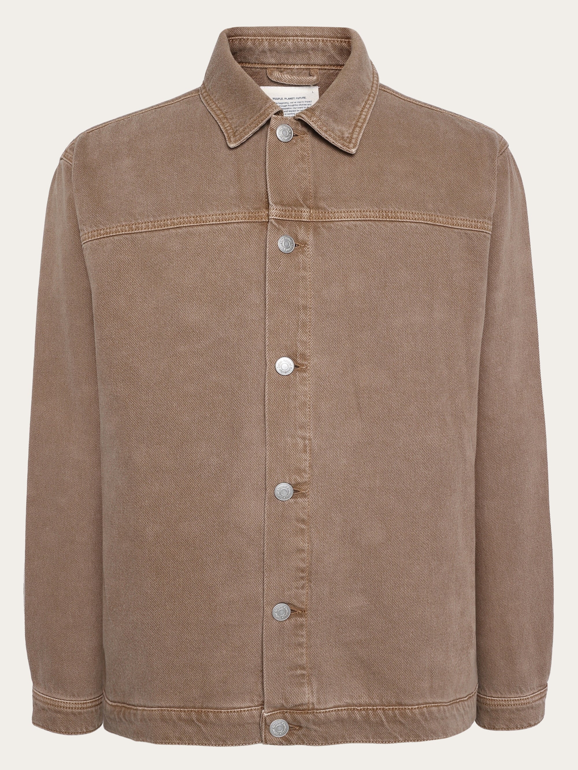 ウェア Brook Work JKT Brown Raw twill workwear jacket - GOTS/Vegan - Tiramisu