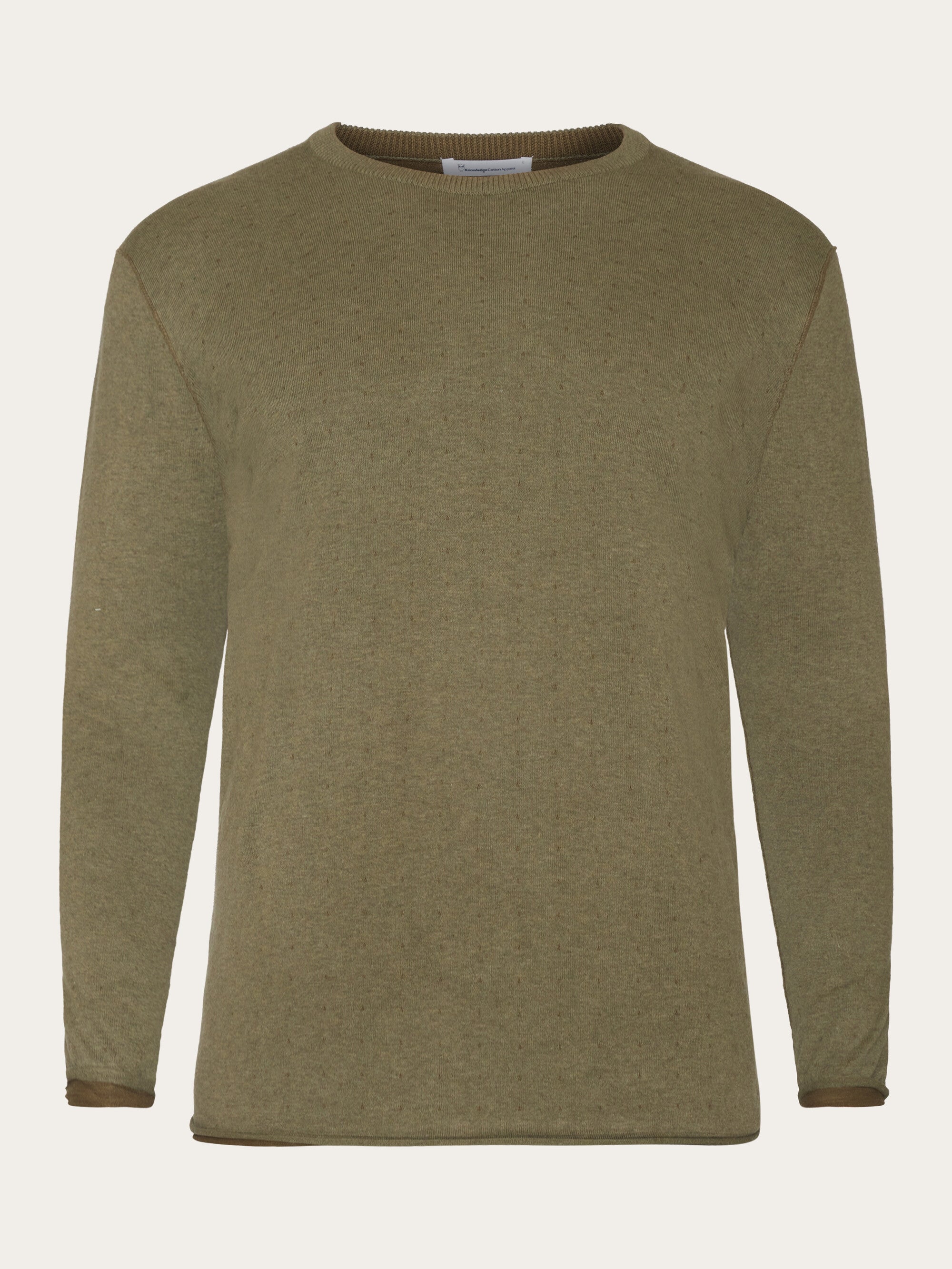 ＜6(ROKU)＞ COTTON WOOL CREW NECK KNIT Regular_double_layer_cotton_mi