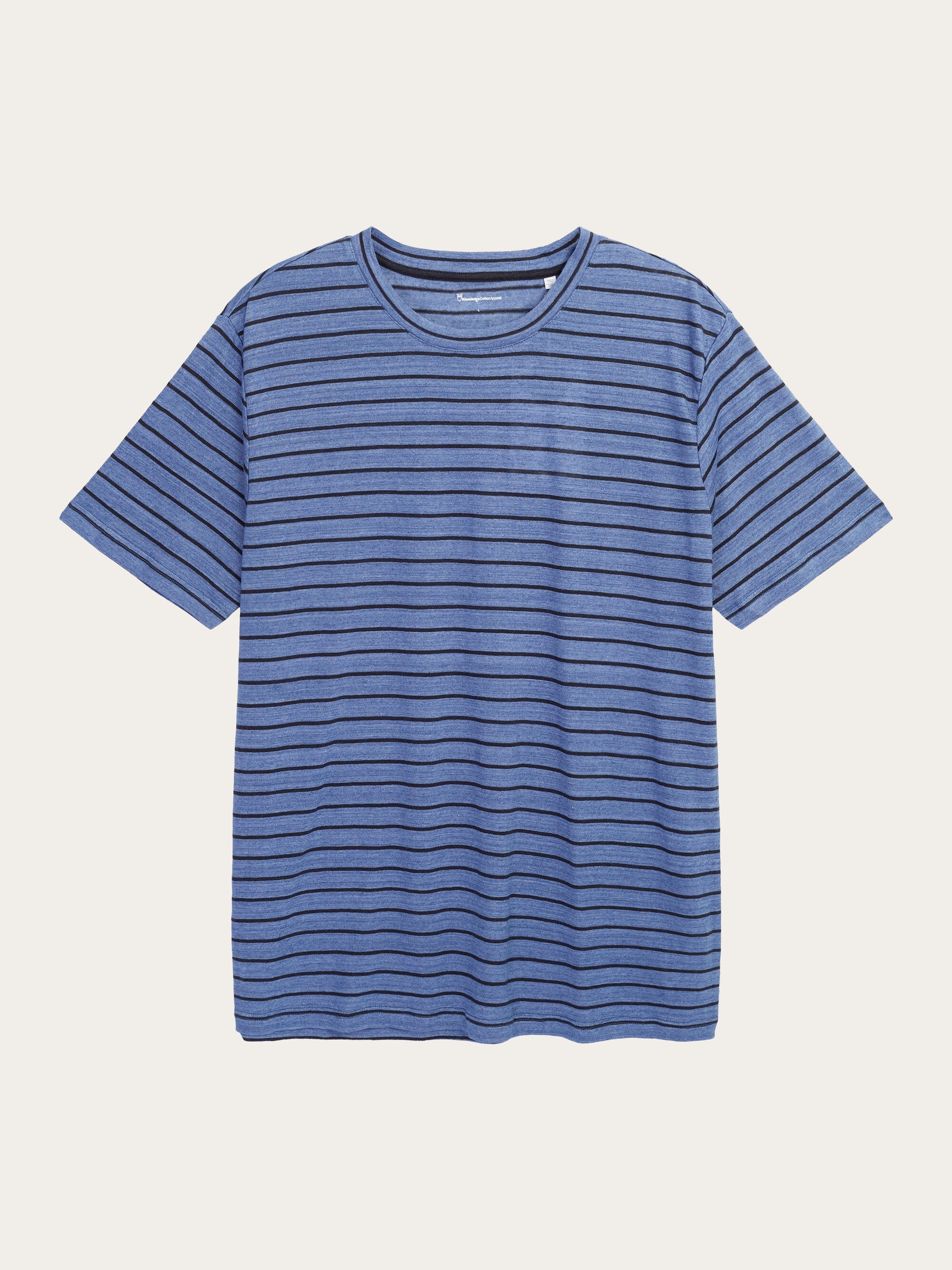 ◇NOTHING WRITTEN◇ Striped cotton tshirt (Blue) NOTHING WRITTEN STRIPE COTTON T-SHIRT - BLUE – Pickings and