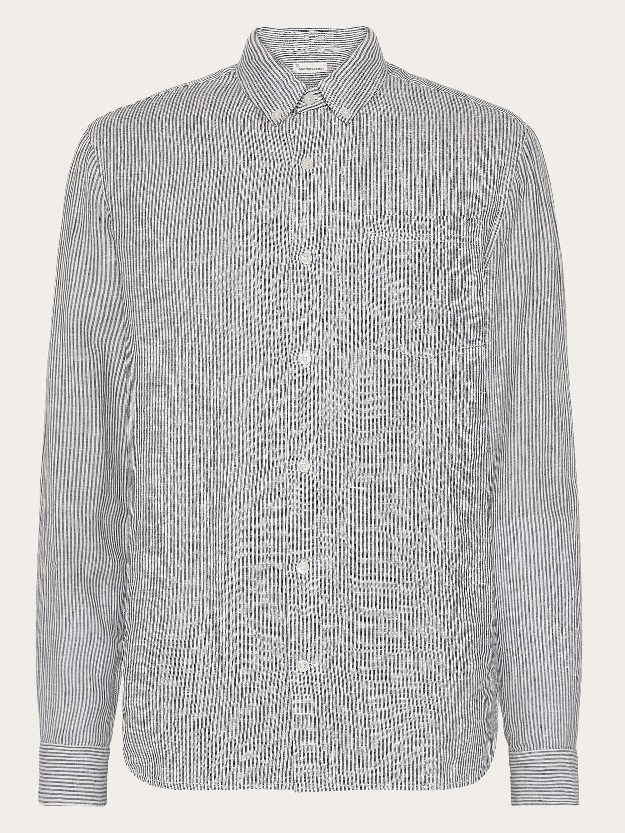 ★★ ★★ Regular Striped Linen Shirt T22F3WSH0 Eco Nautical Striped Linen Shirt | GUESS