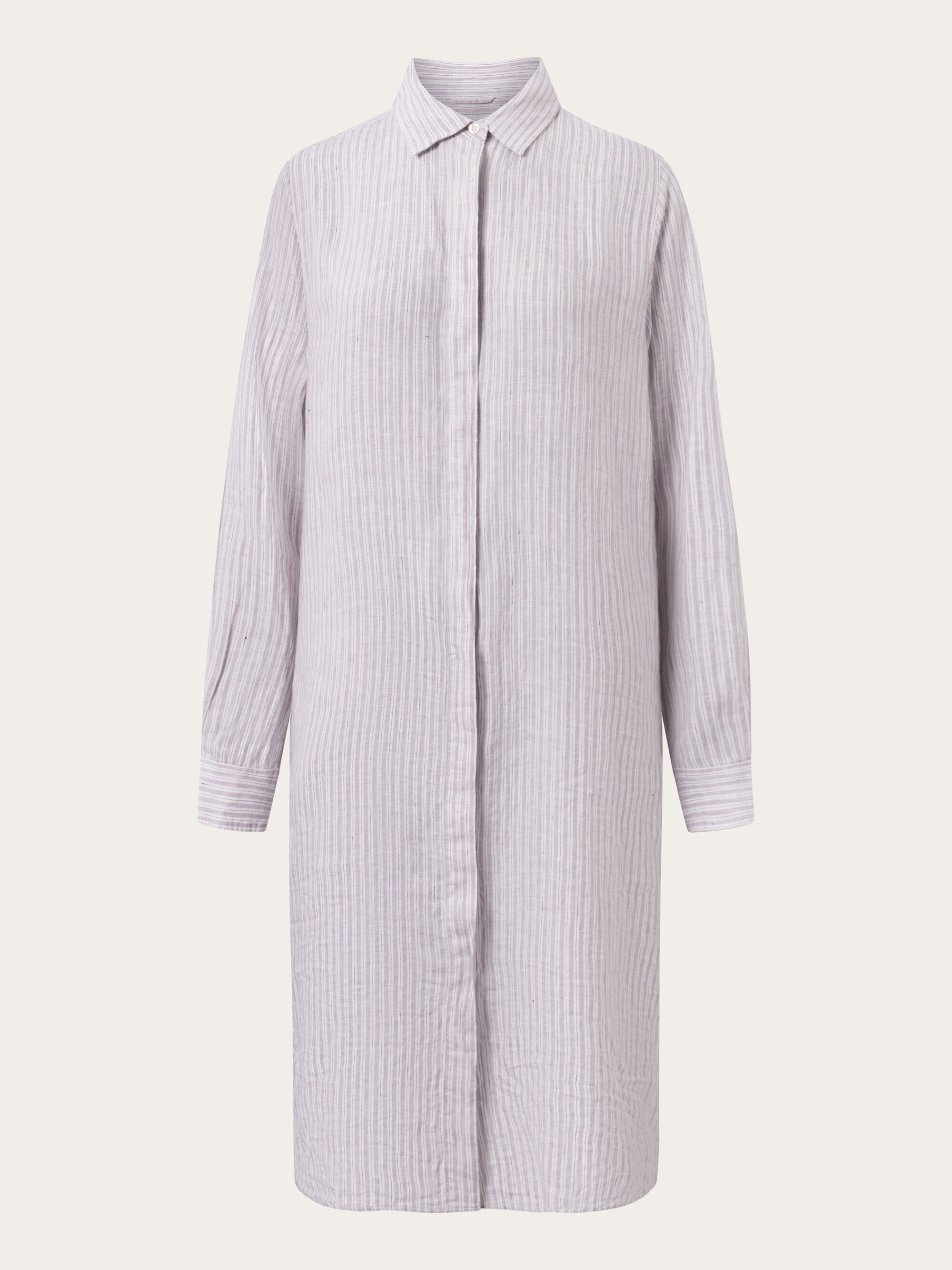 Striped linen shirt dress - Stripe