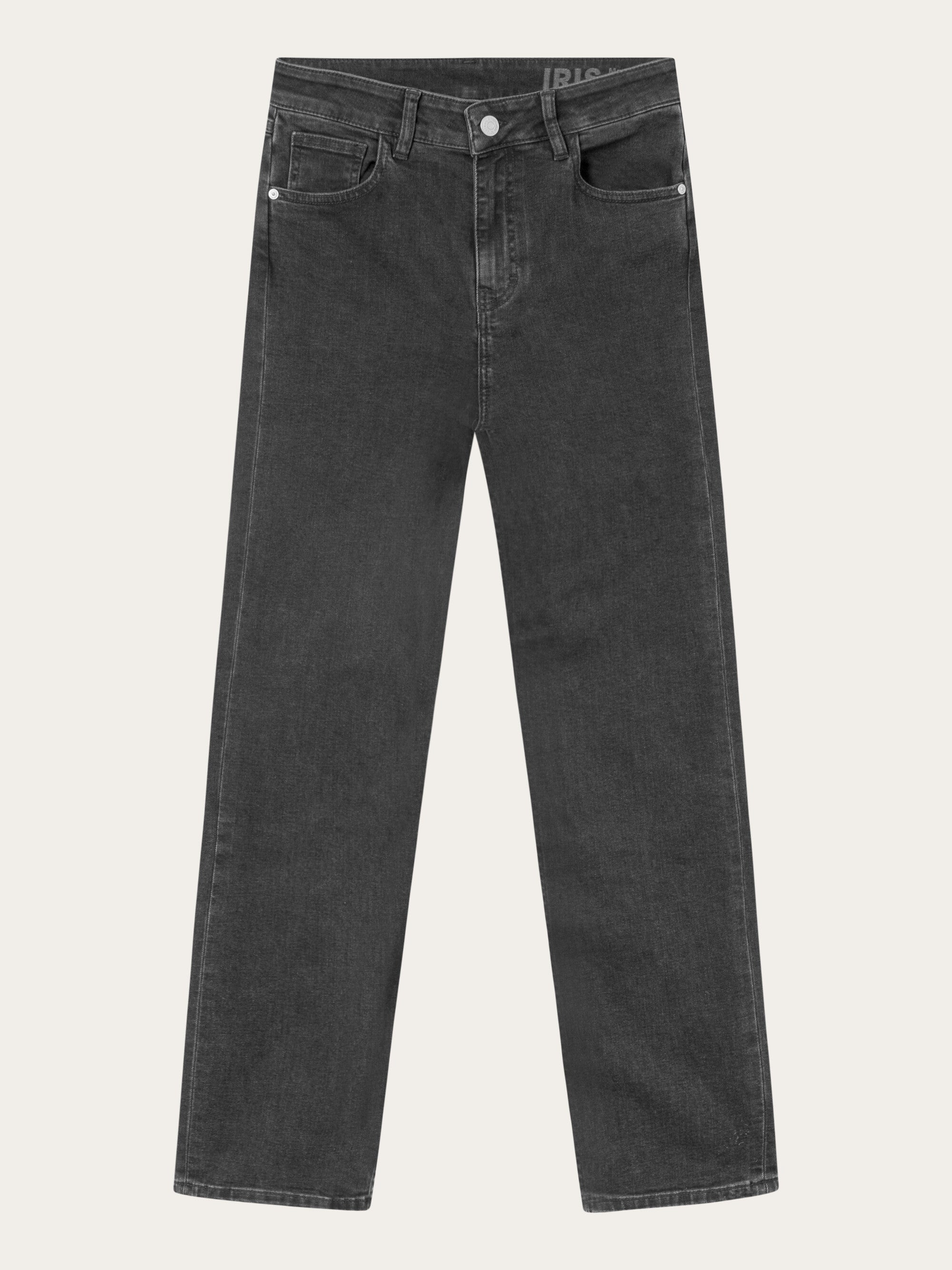 Black slim fit mom jeans top