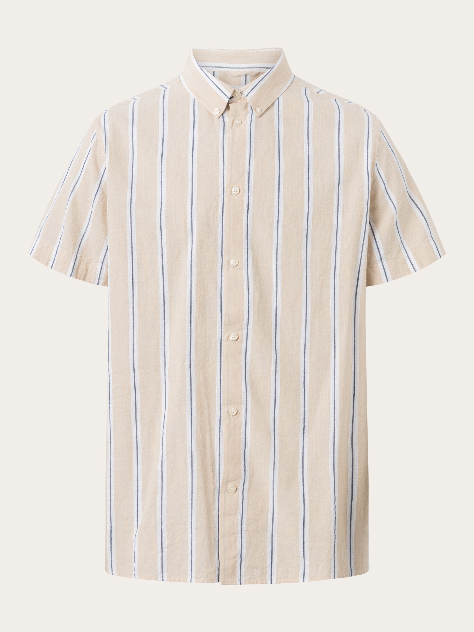 Buy Relaxed fit striped short sleeved cotton shirt - Stripe