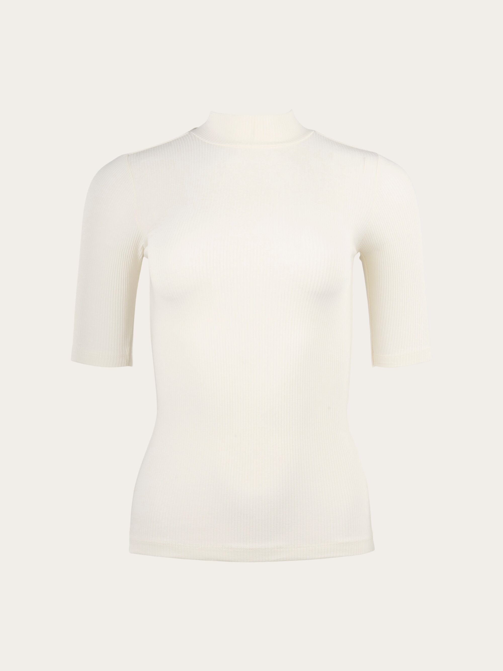 White ribbed high neck top store