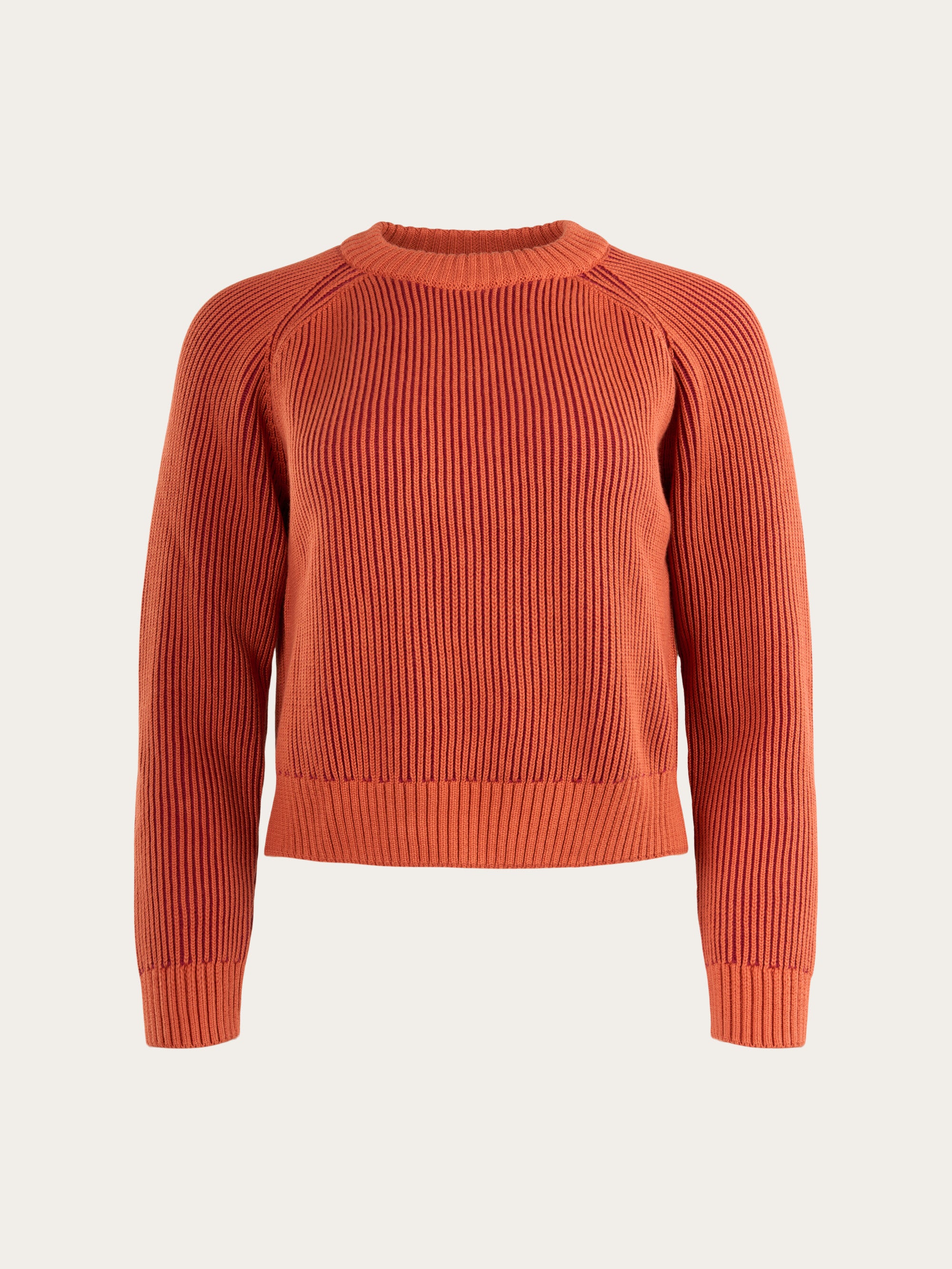 Two tone rib crew neck - Autumn Leaf – KnowledgeCotton