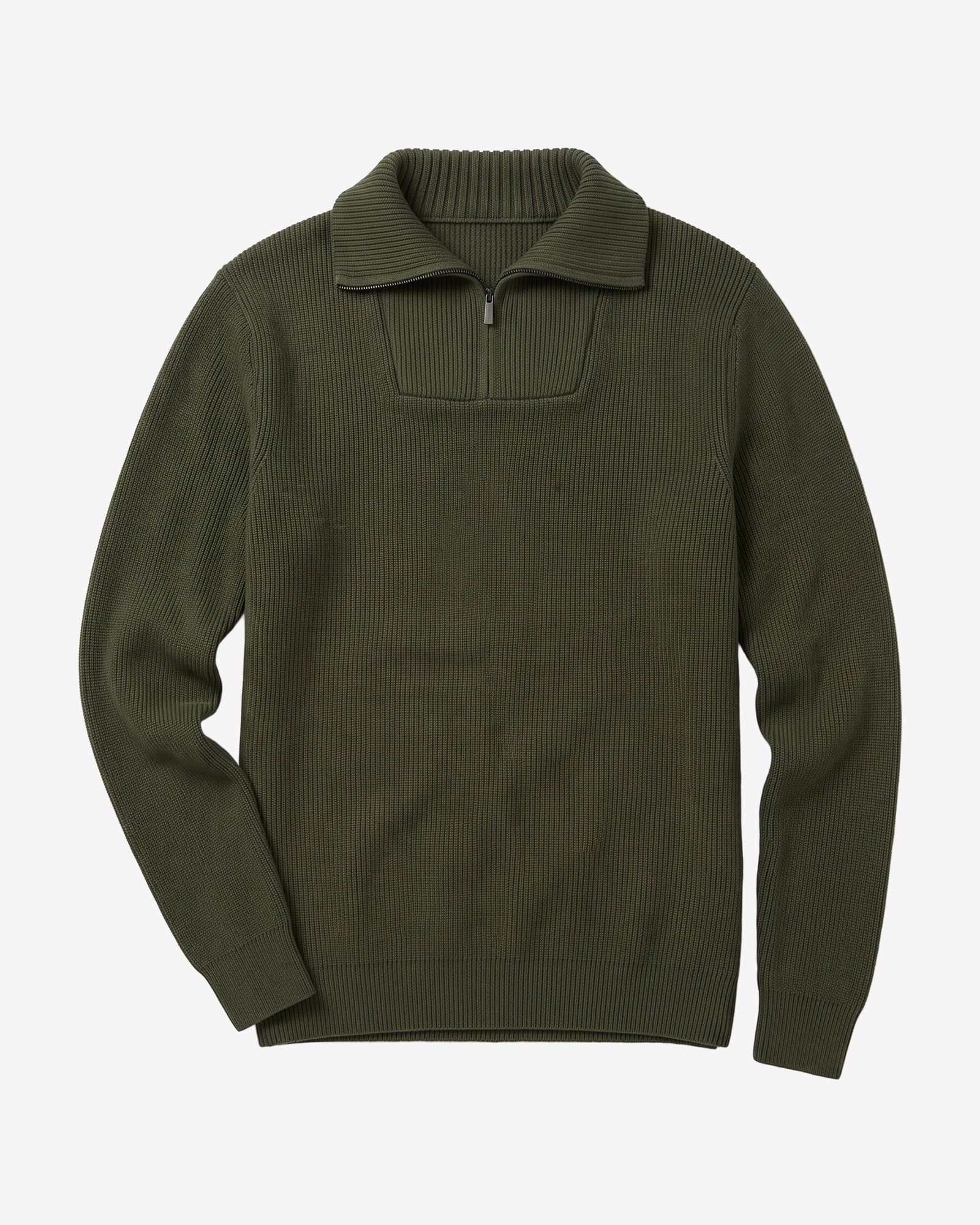 1/2 Neck Zip Merino Wool Knit from KnowledgeCotton Apparel