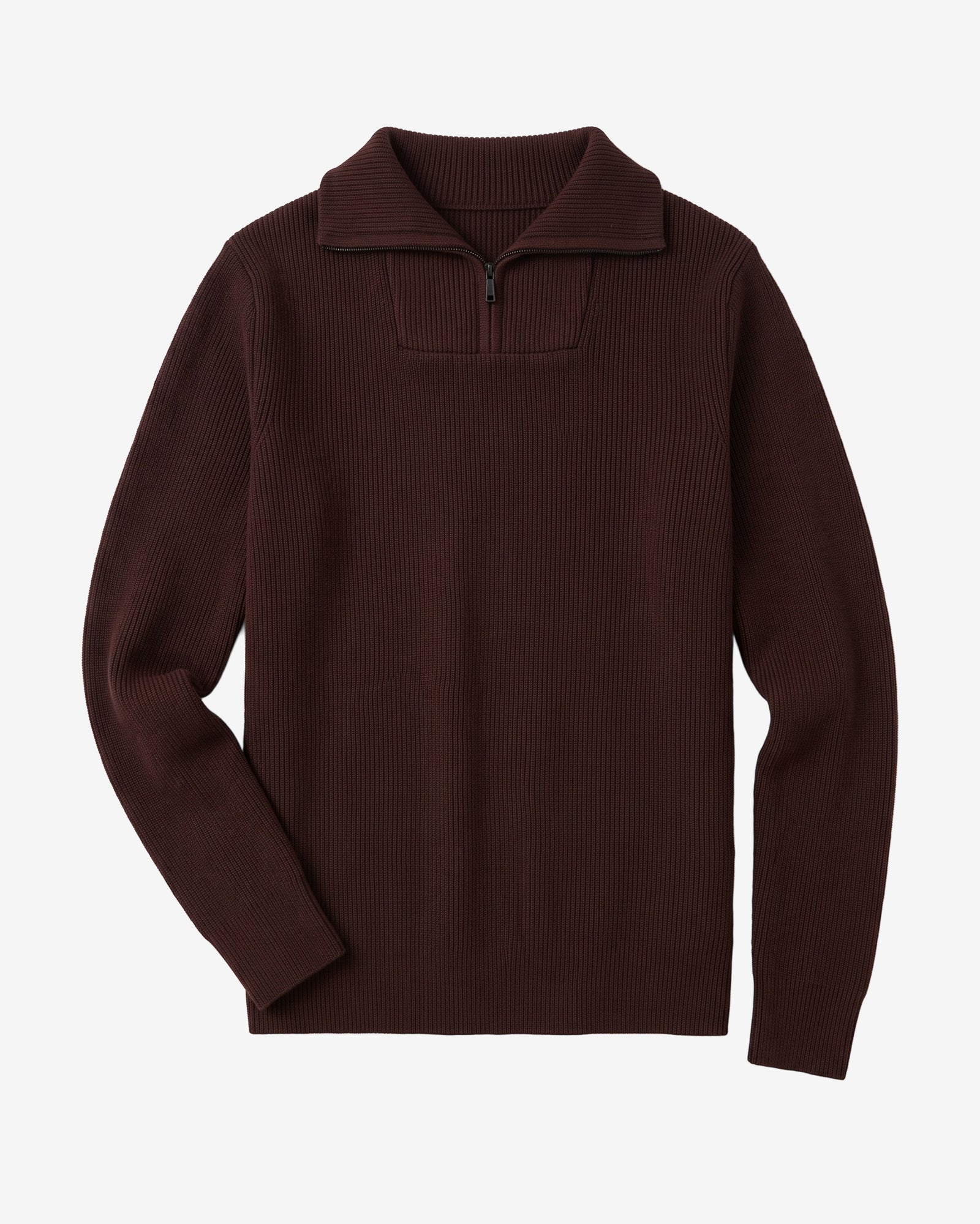 1/2 Neck Zip Merino Wool Knit from KnowledgeCotton Apparel