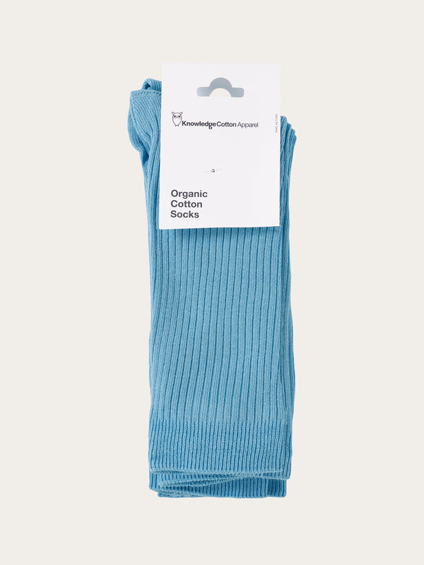 KnowledgeCotton Apparel - UNI 2-pack classic sock Socks 1341 Alaskan Blue