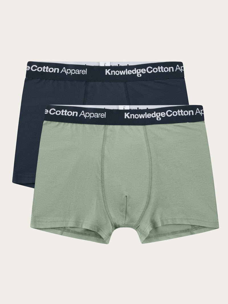 KnowledgeCotton Apparel - MEN 2 pack underwear Underwears 1396 Lily Pad