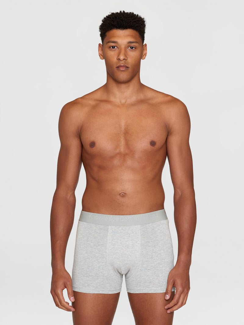 KnowledgeCotton Apparel - MEN 2 pack underwear - GOTS/Vegan Underwears 1012 Grey Melange