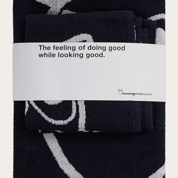 2 x face towel, 1 x bath towel - GOTS/Vegan - Total Eclipse