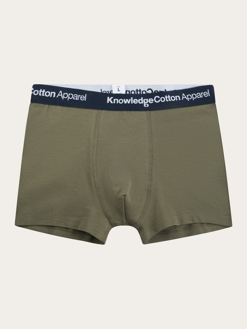 KnowledgeCotton Apparel - MEN 3-pack underwear Underwears 1100 Dark Olive