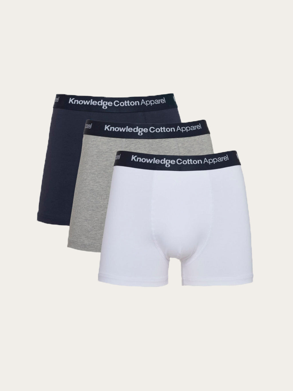 Buy 3-pack underwear - Grey Melange - from KnowledgeCotton Apparel®