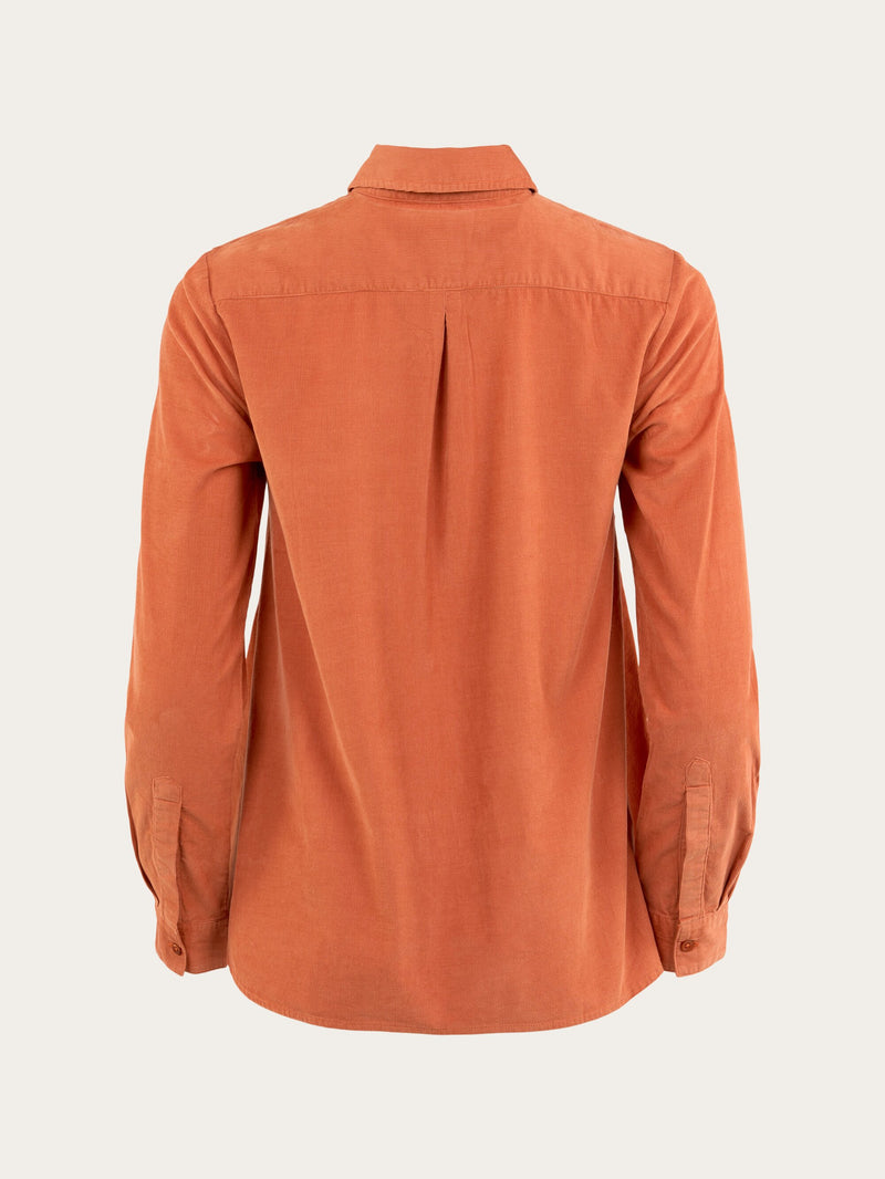 KnowledgeCotton Apparel - WMN A-shape Corduroy shirt Shirts 1367 Autumn Leaf