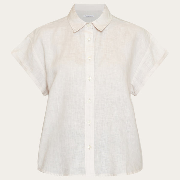 【COSYHARU】Linen Short Sleeve Shirt COSYHARU】Linen s/s open collar short sleeve shirt (COSYHARU