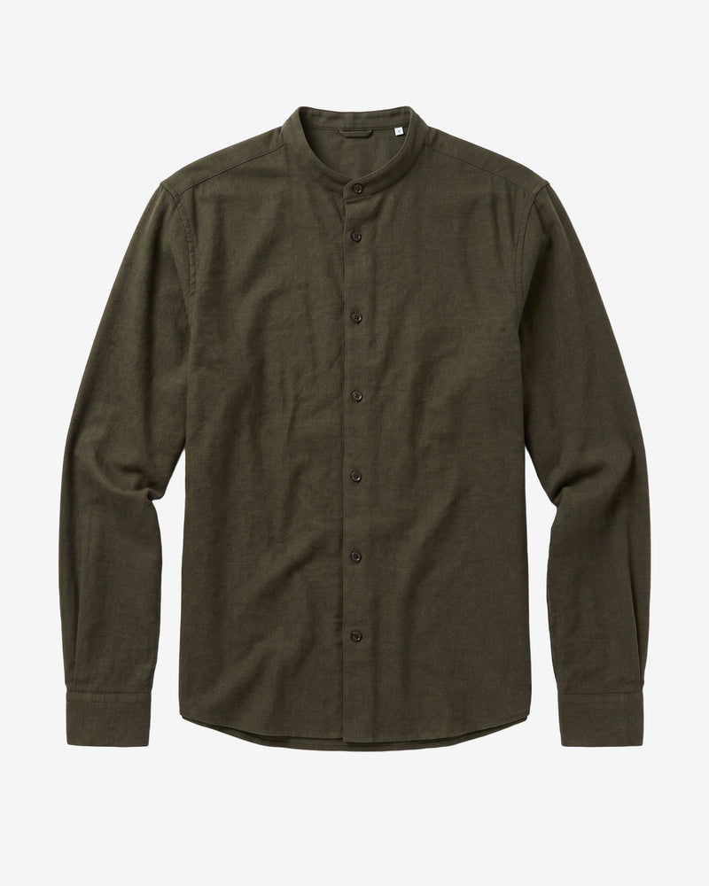 KnowledgeCotton Apparel - MEN Arch regular flannel shirt Shirts 1090 Forest Night