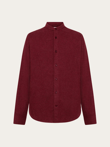 KnowledgeCotton Apparel - MEN Arch regular flannel shirt Shirts 1500 Burgundy