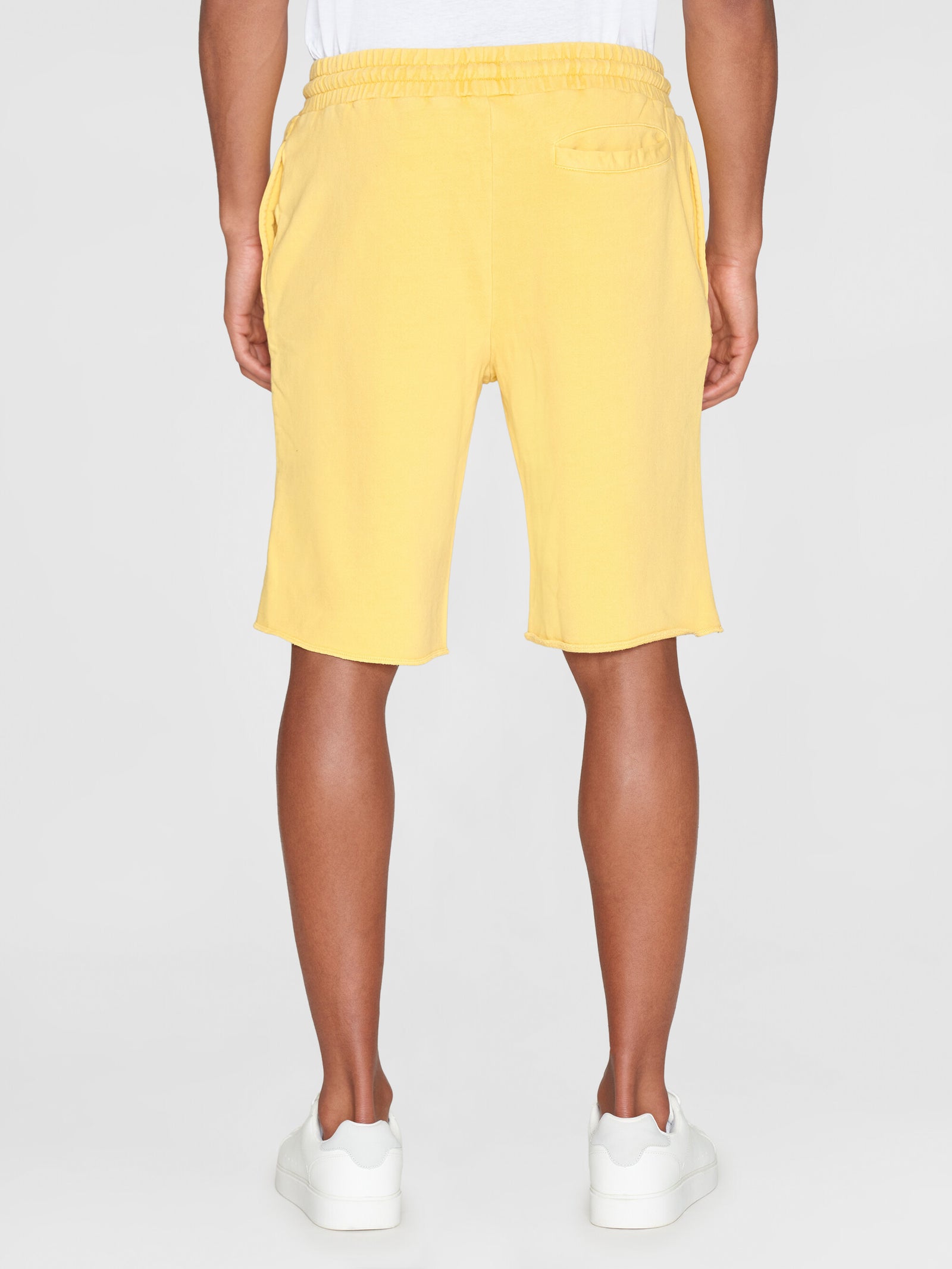 Yellow sweat shorts mens top