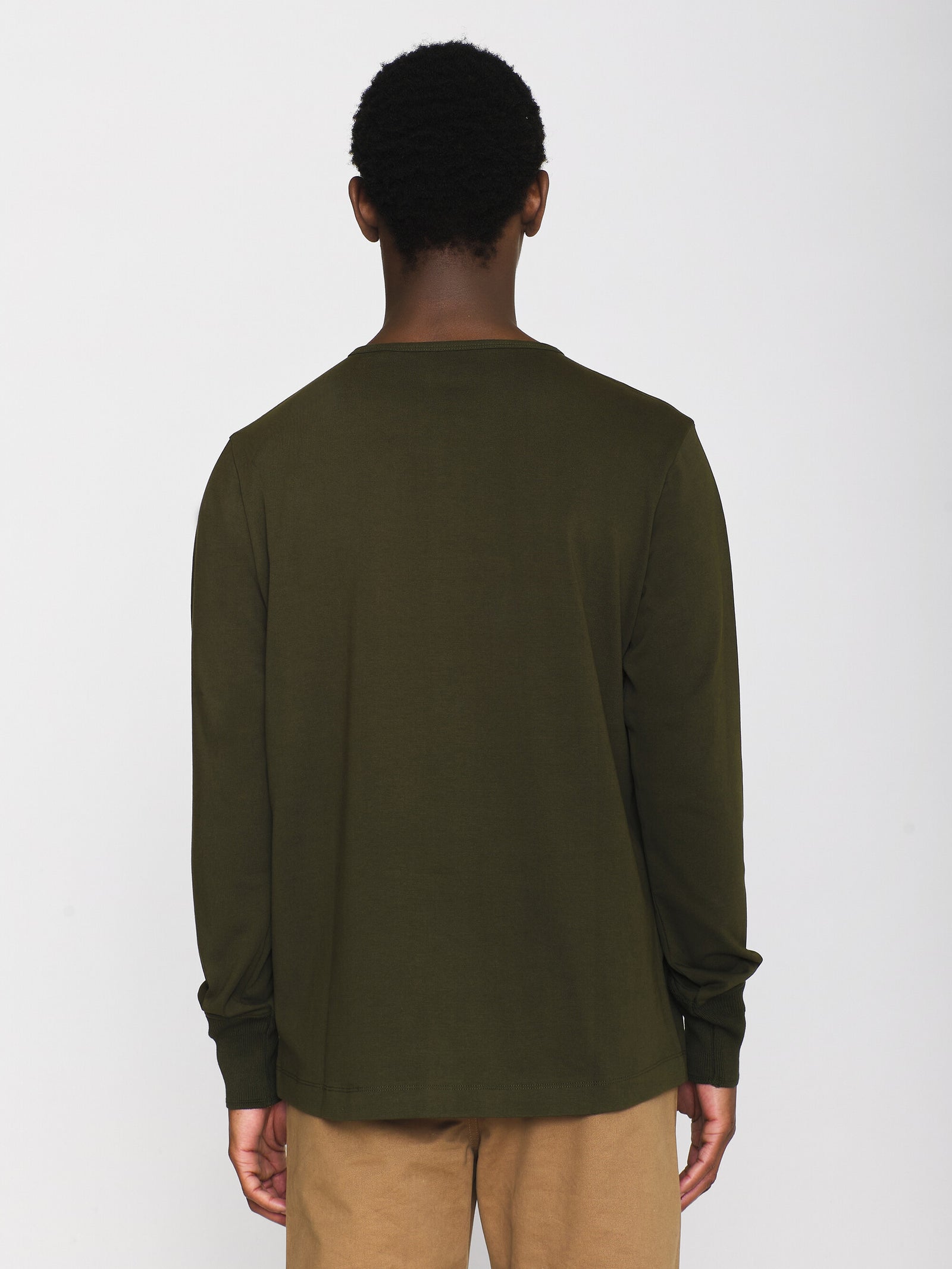 Buy BO long sleeve henley Regenerative Organic Certified GOTS Vegan Forrest Night from KnowledgeCotton Apparel
