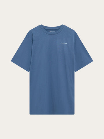 KnowledgeCotton Apparel - MEN Back print t-shirt T-shirts 1226 Vintage Indigo