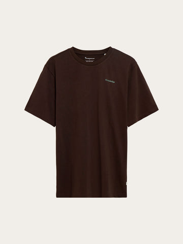 KnowledgeCotton Apparel - MEN Back print t-shirt T-shirts 1487 Chocolate Torte