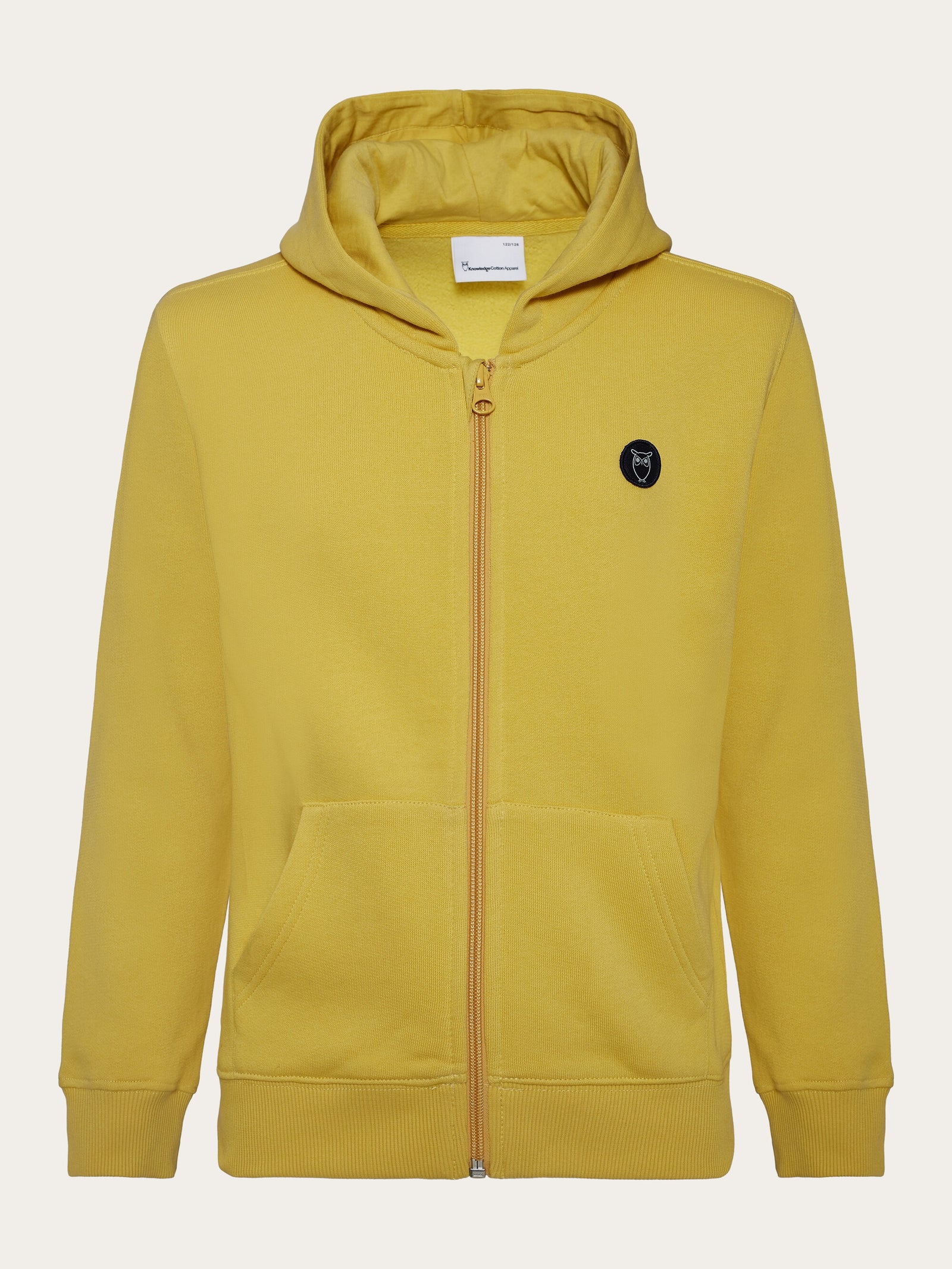 Badge zip hood sweat Misted Yellow