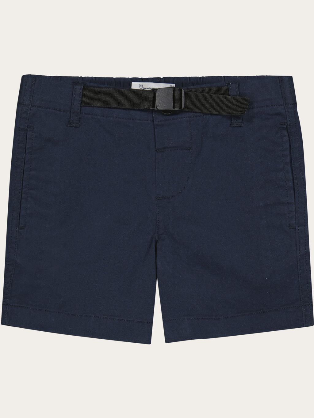 Baggy twill shorts belt details - Total Eclipse