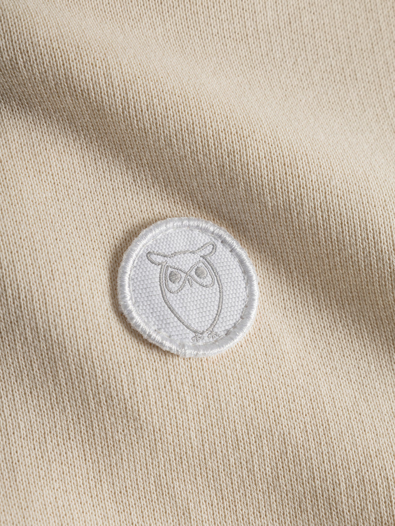 KnowledgeCotton Apparel - WMN Basic badge zip hoodie Sweats 1348 Buttercream