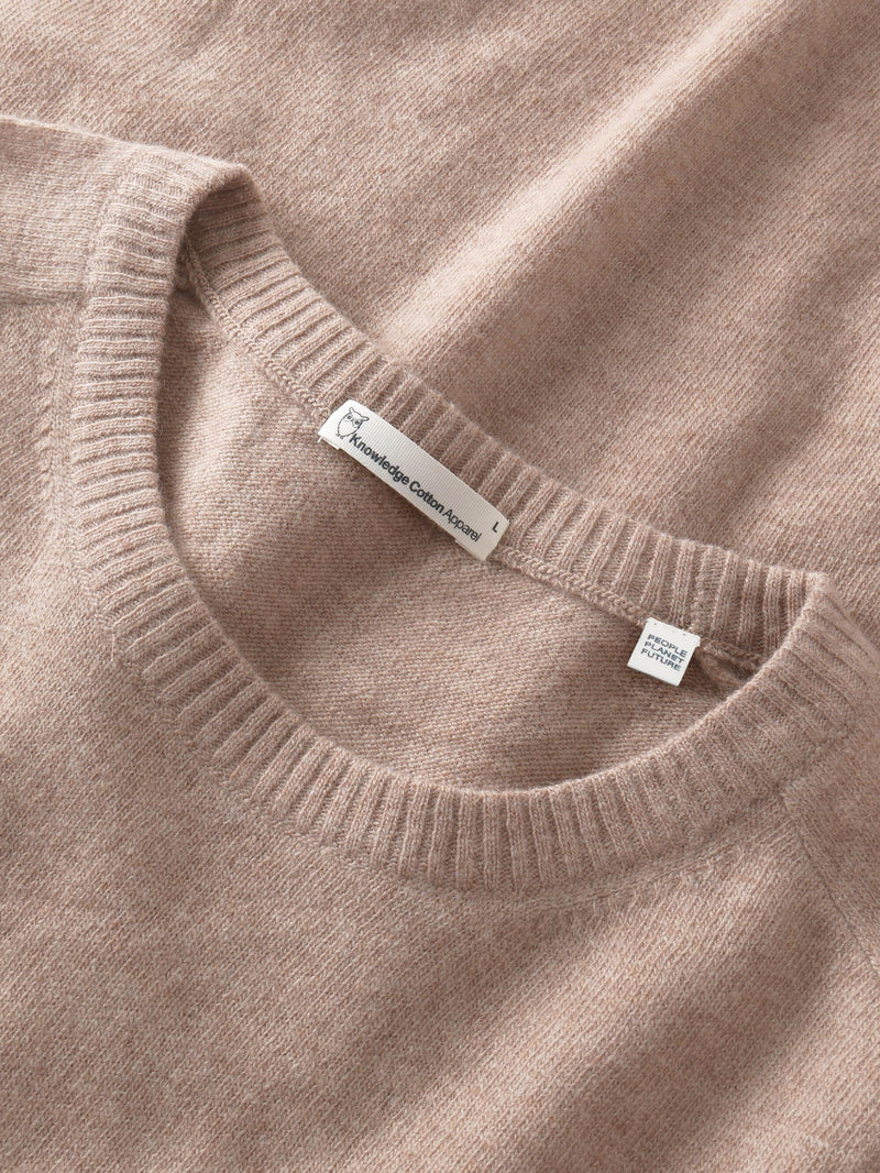KnowledgeCotton Apparel - MEN Basic o-neck knit Knits 1336 Kelp melange