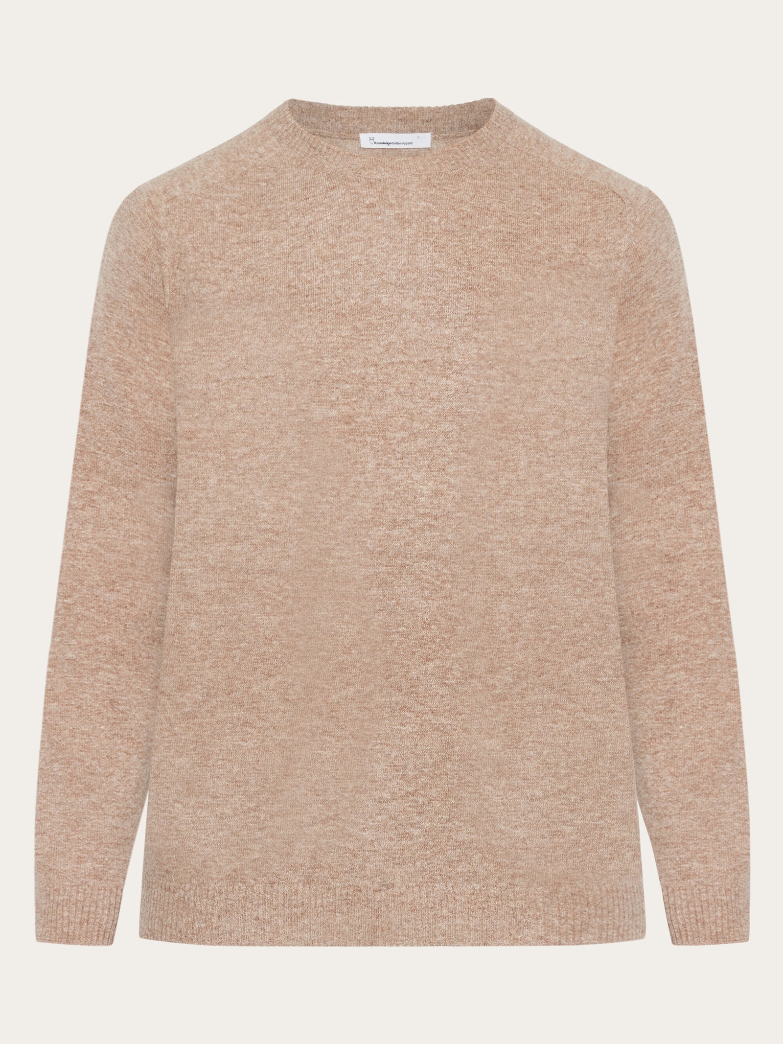 Buy Basic o-neck knit - Kelp melange - from KnowledgeCotton Buy Basic o-neck knit - Kelp melange - from KnowledgeCotton