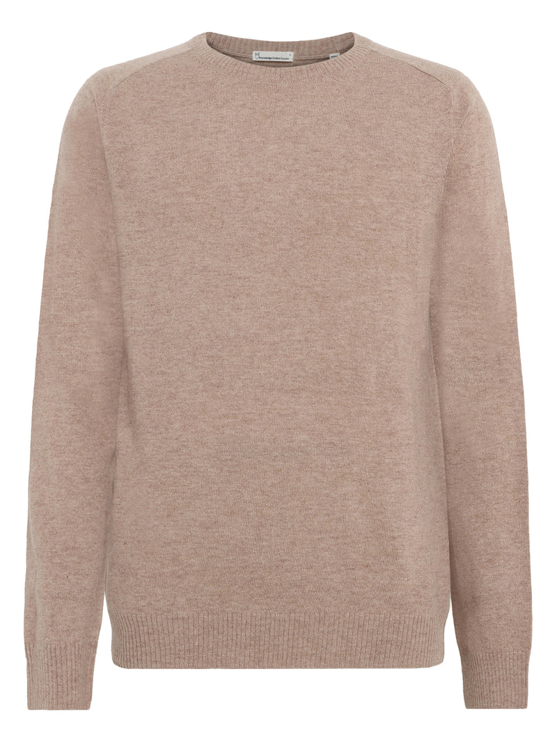 KnowledgeCotton Apparel - MEN Basic o-neck knit Knits 1336 Kelp melange
