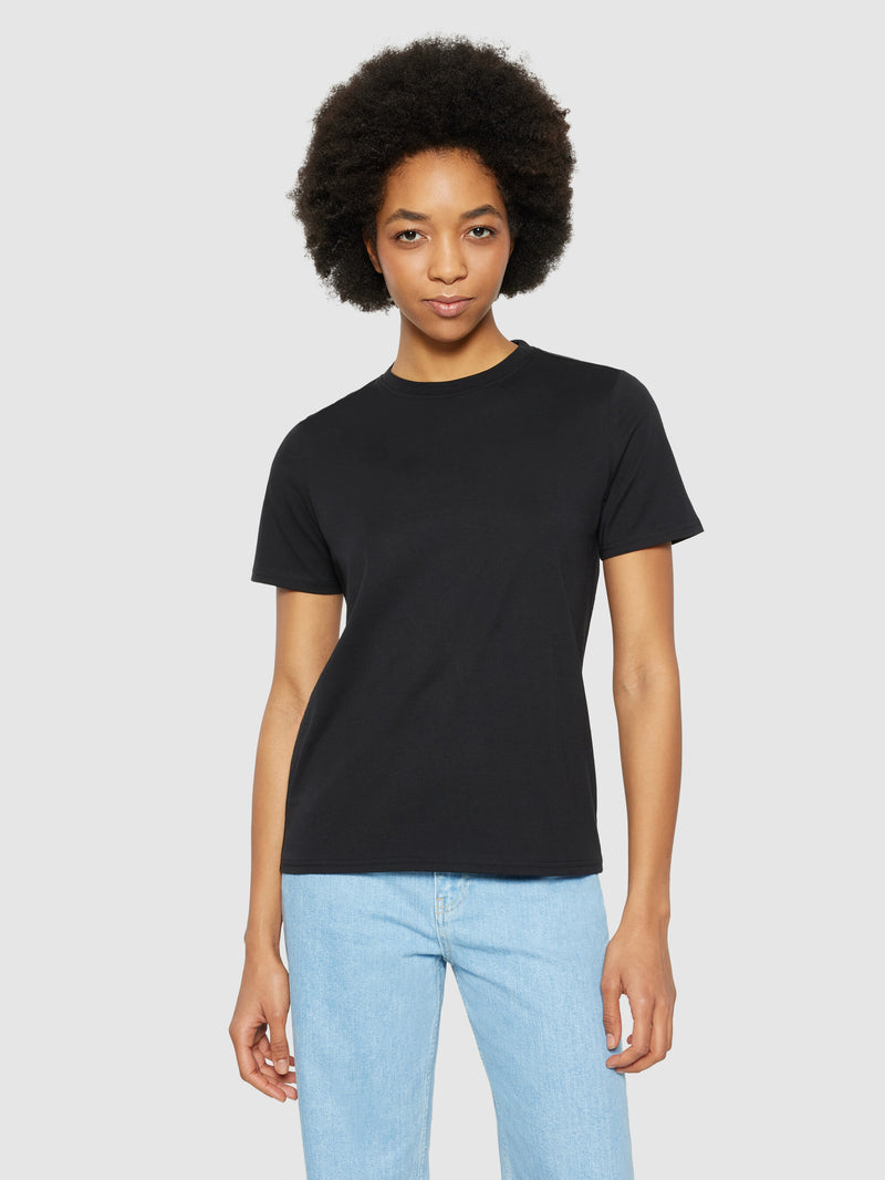 Buy Basic pima cotton t shirt GOTS Vegan Black Jet from KnowledgeCotton Apparel