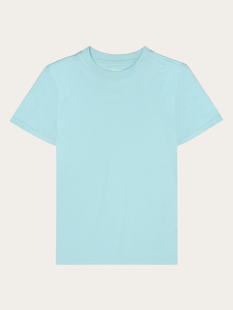 KnowledgeCotton Apparel - WMN Basic pima cotton t-shirt - GOTS/Vegan T-shirts 1480 Aqua-Esque