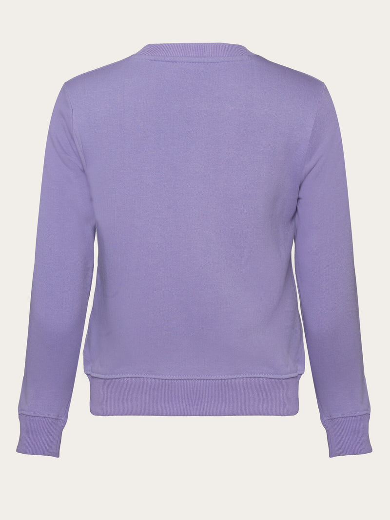 KnowledgeCotton Apparel - YOUNG Big owl sweat Sweats 1418 Violet Tulip