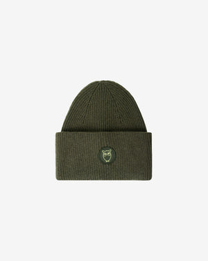 KnowledgeCotton Apparel - UNI Big rib beanie Hats 1090 Forest Night